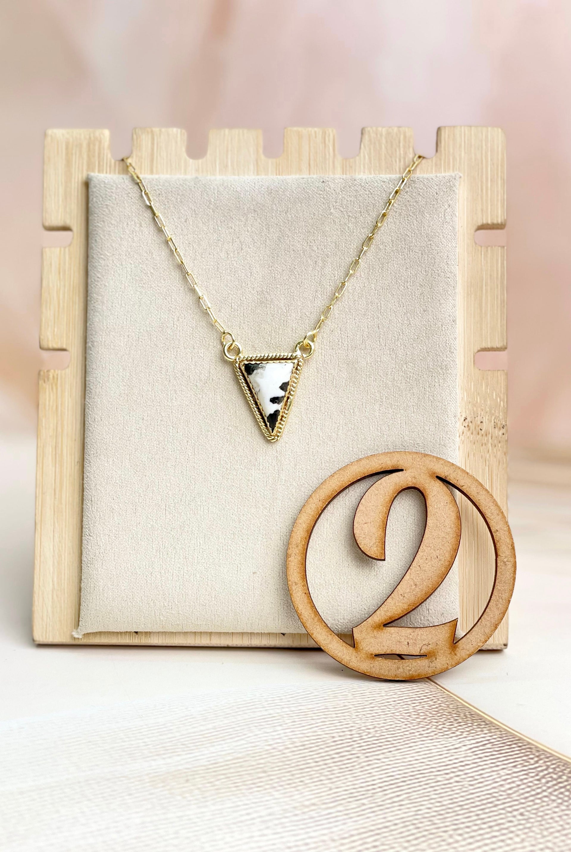 Krushed Gold & Stone Slab Geometric Necklace-Necklaces-Krush Kandy, Women's Online Fashion Boutique Located in Phoenix, Arizona (Scottsdale Area)