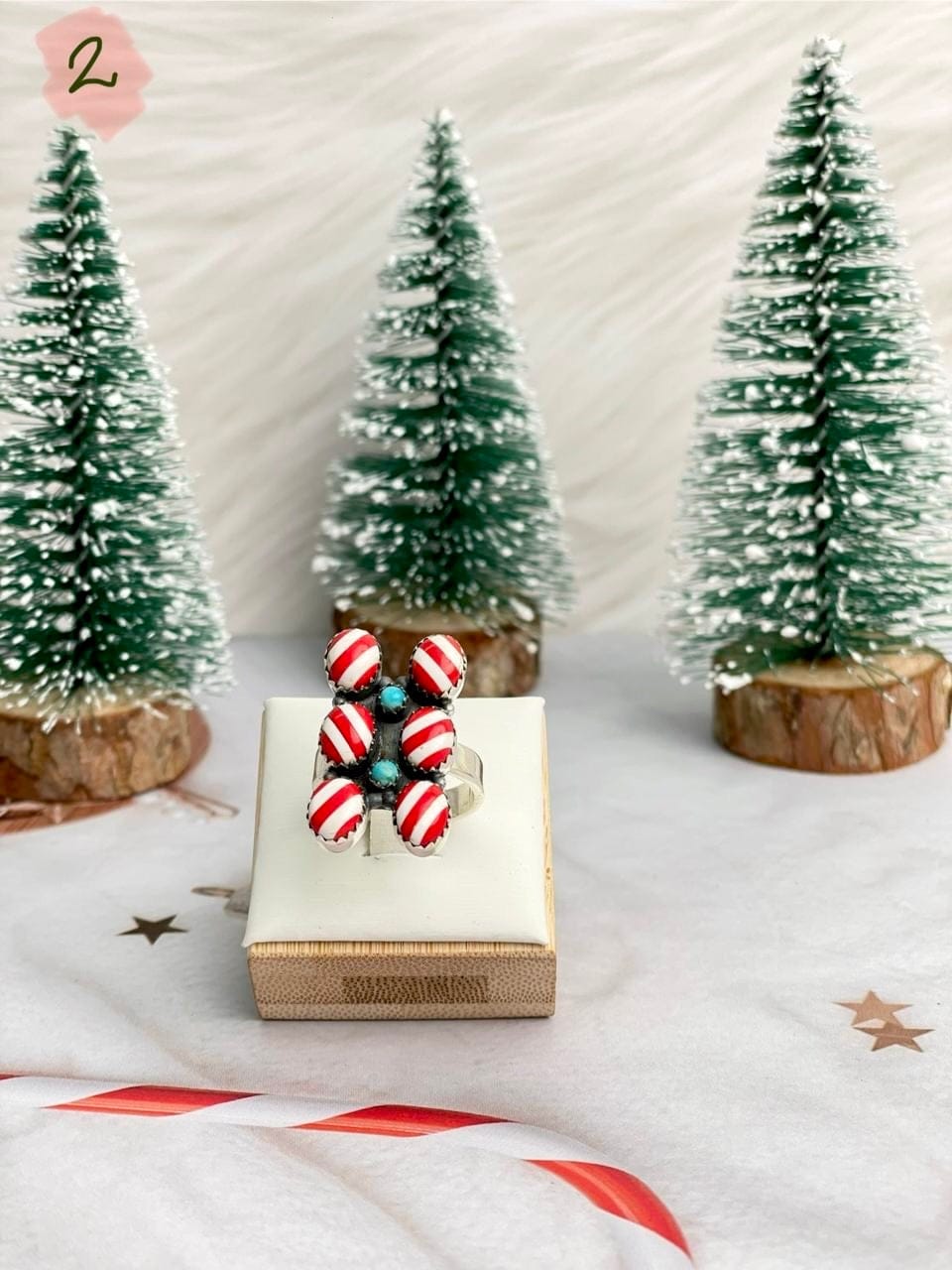 Holly Jolly Red & White Christmas Rings-Rings-Krush Kandy, Women's Online Fashion Boutique Located in Phoenix, Arizona (Scottsdale Area)