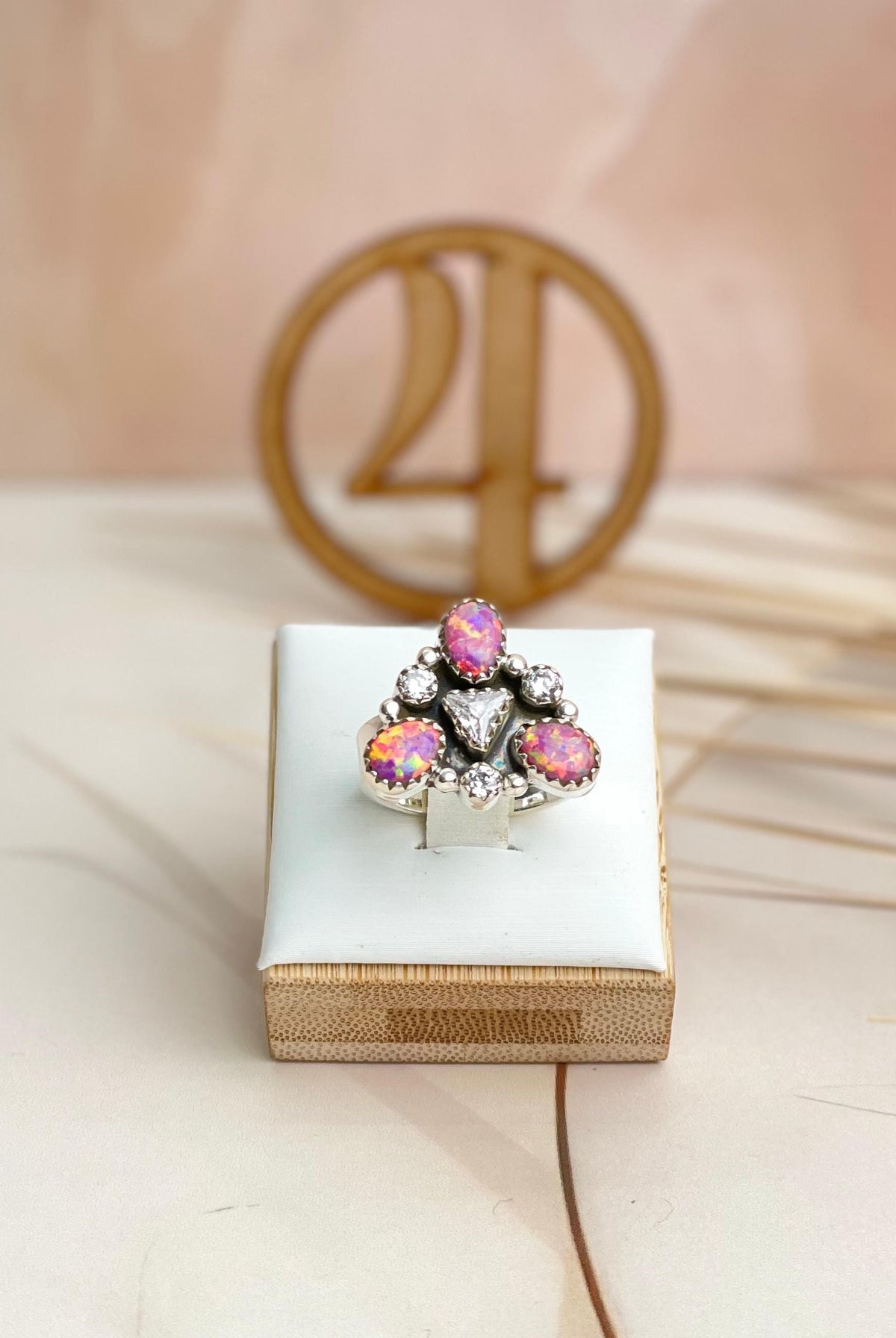 Opal Triad Cluster Rings-Rings-Krush Kandy, Women's Online Fashion Boutique Located in Phoenix, Arizona (Scottsdale Area)