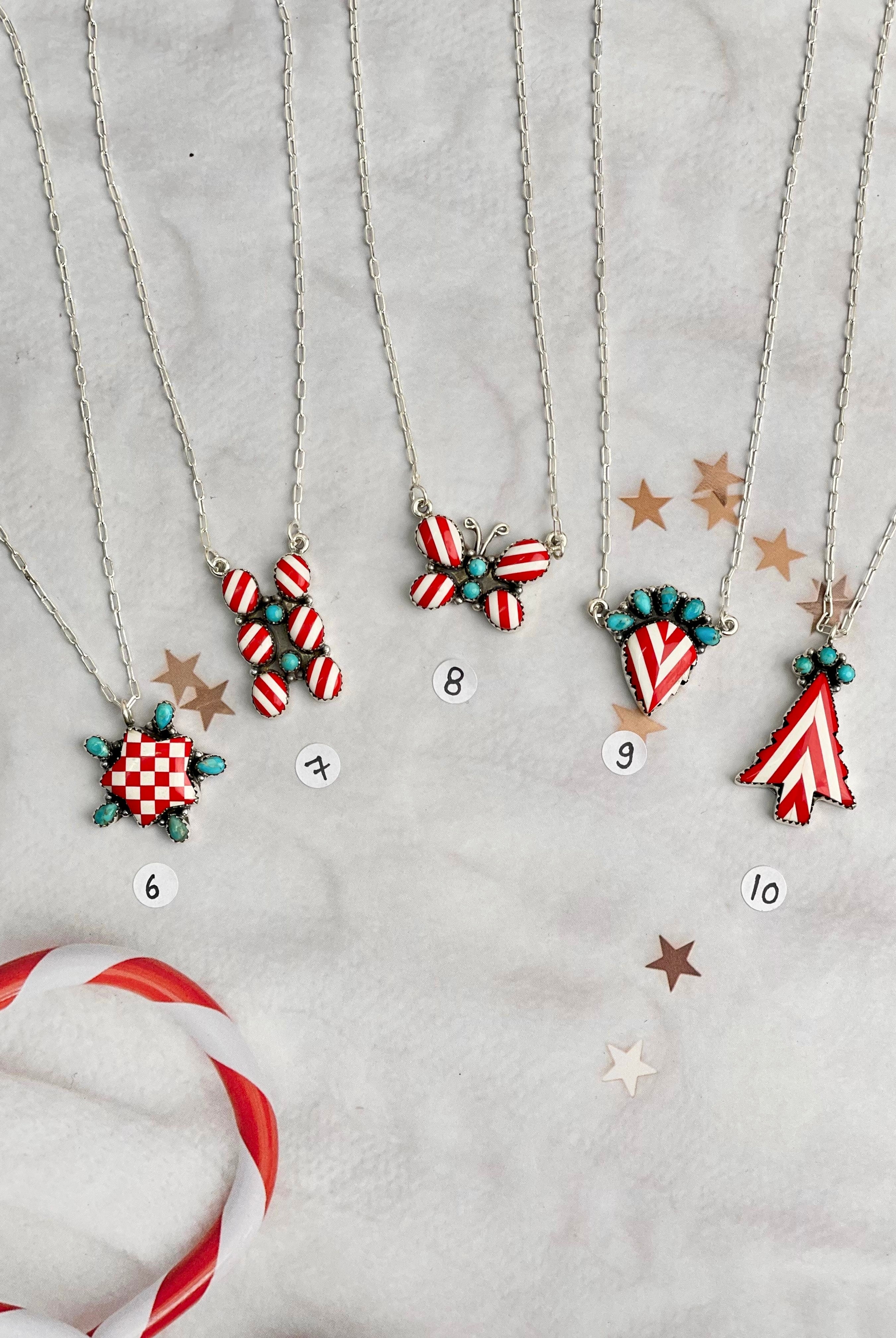 Holly Jolly Red & White Christmas Necklaces-Necklaces-Krush Kandy, Women's Online Fashion Boutique Located in Phoenix, Arizona (Scottsdale Area)