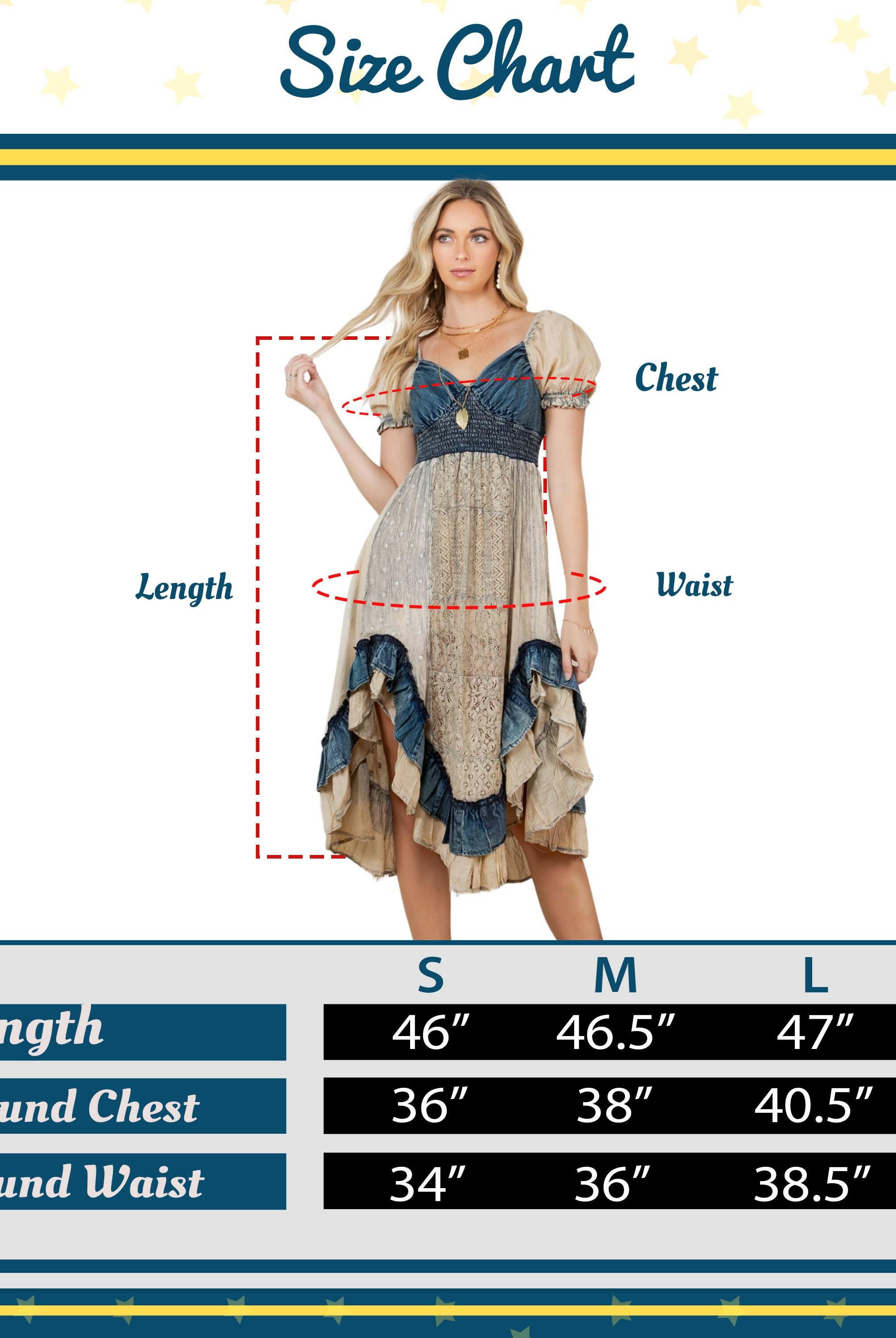Boho Denim Patchwork Midi Dress-Dresses-Krush Kandy, Women's Online Fashion Boutique Located in Phoenix, Arizona (Scottsdale Area)