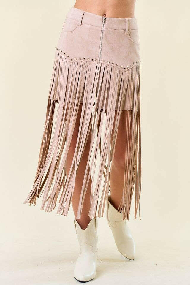 Wild West Fringe Faux Suede Shorts-Shorts-Krush Kandy, Women's Online Fashion Boutique Located in Phoenix, Arizona (Scottsdale Area)