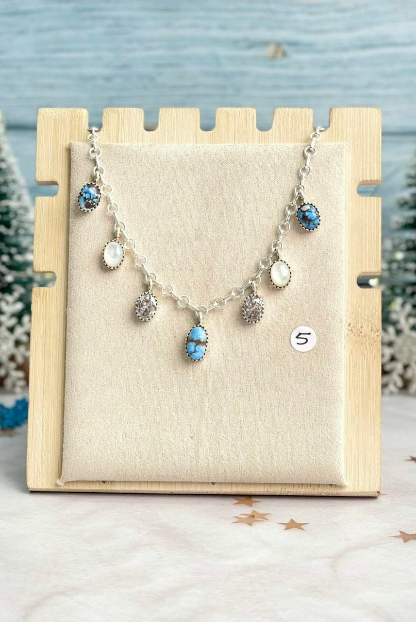 Winter Frost Golden Hills Stone Drops Necklace-Necklaces-Krush Kandy, Women's Online Fashion Boutique Located in Phoenix, Arizona (Scottsdale Area)