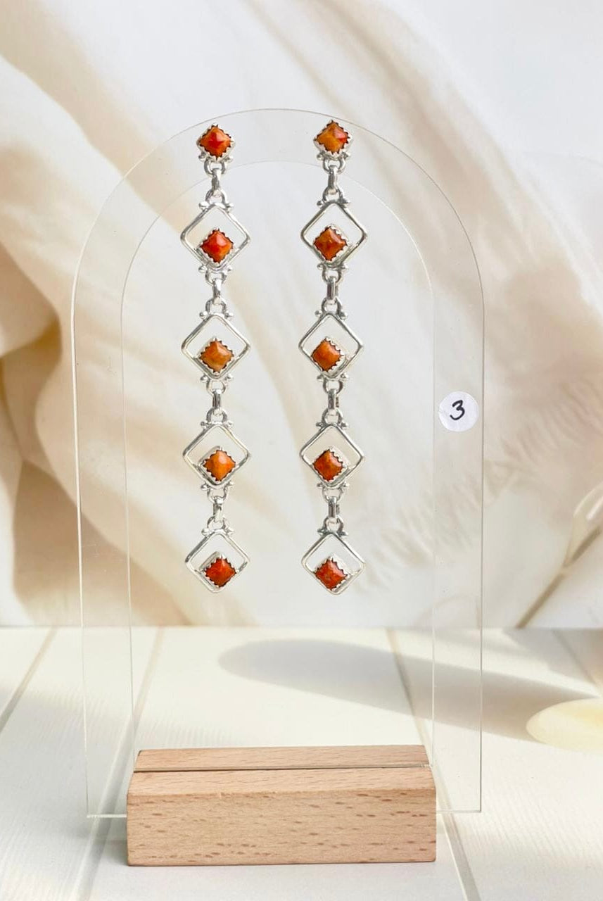 Square Dancing Dangle Earrings-Earrings-Krush Kandy, Women's Online Fashion Boutique Located in Phoenix, Arizona (Scottsdale Area)
