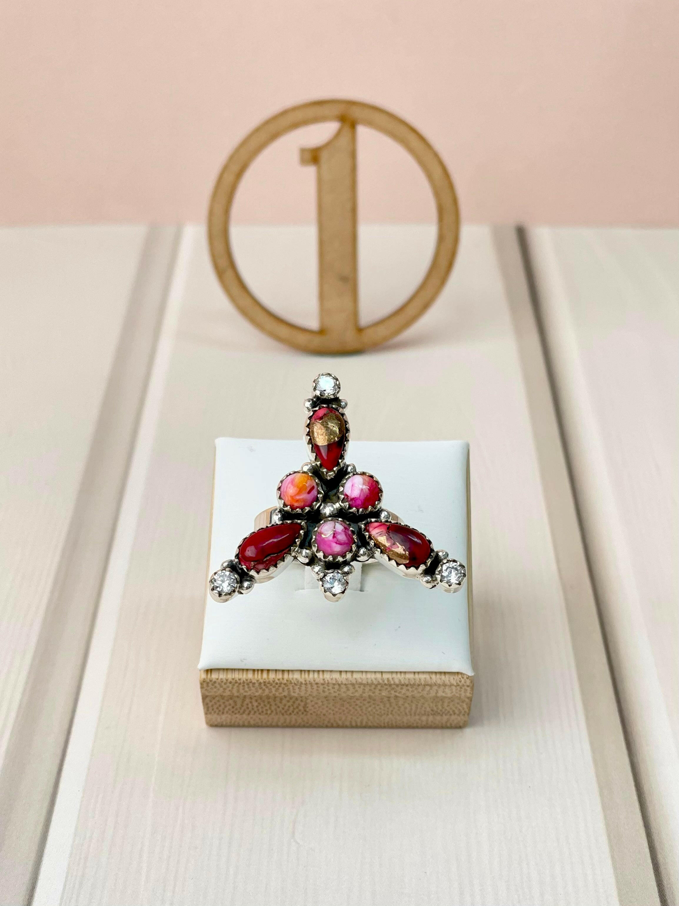 Red Dahlia One of a Kind Rings-Rings-Krush Kandy, Women's Online Fashion Boutique Located in Phoenix, Arizona (Scottsdale Area)