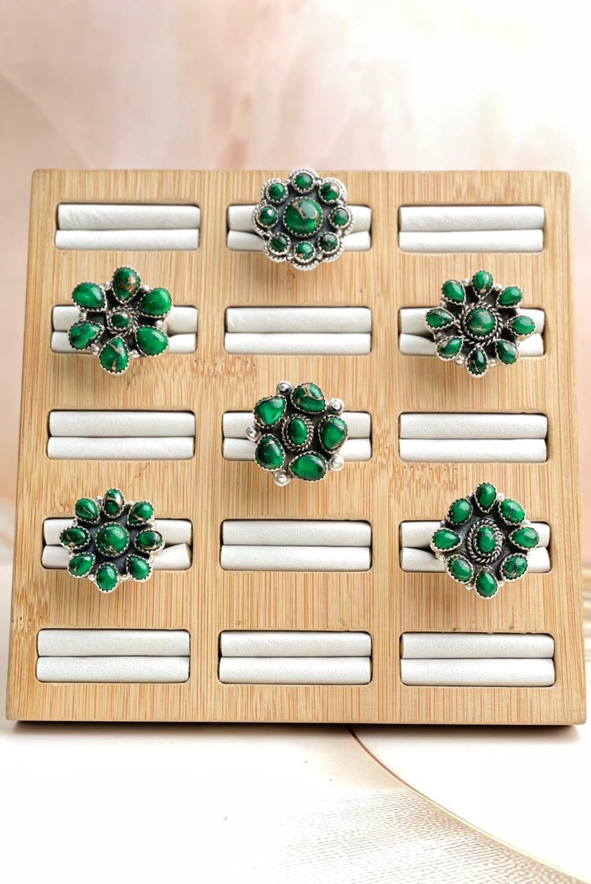 Irish Green Dahlia Rings sno 12-Rings-Krush Kandy, Women's Online Fashion Boutique Located in Phoenix, Arizona (Scottsdale Area)