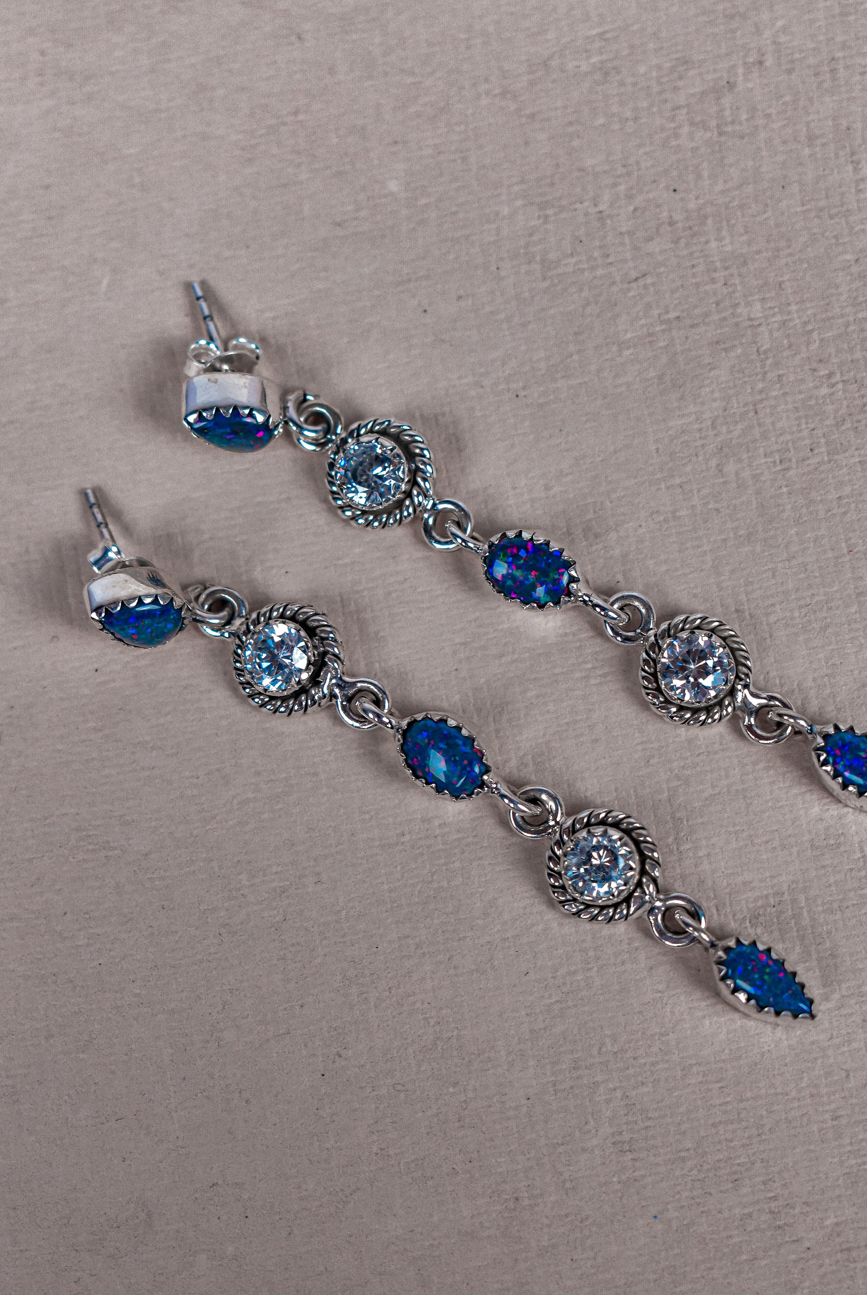 Triple Double Dangle Earrings-Drop Earrings-Krush Kandy, Women's Online Fashion Boutique Located in Phoenix, Arizona (Scottsdale Area)