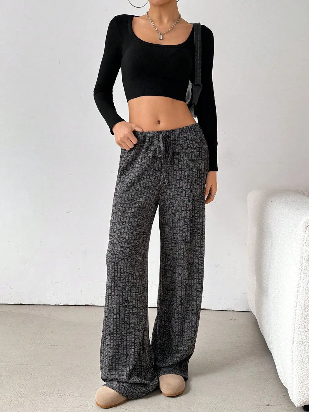 Tied Striped Wide Leg Pants-PANTS-Krush Kandy, Women's Online Fashion Boutique Located in Phoenix, Arizona (Scottsdale Area)