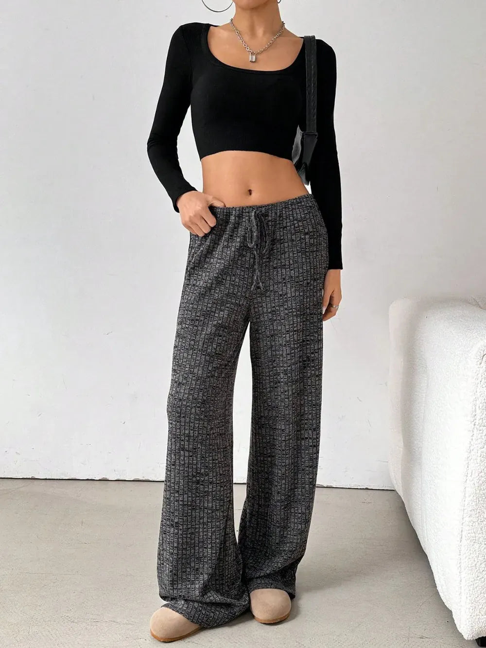 Tied Striped Wide Leg Pants-PANTS-Krush Kandy, Women's Online Fashion Boutique Located in Phoenix, Arizona (Scottsdale Area)