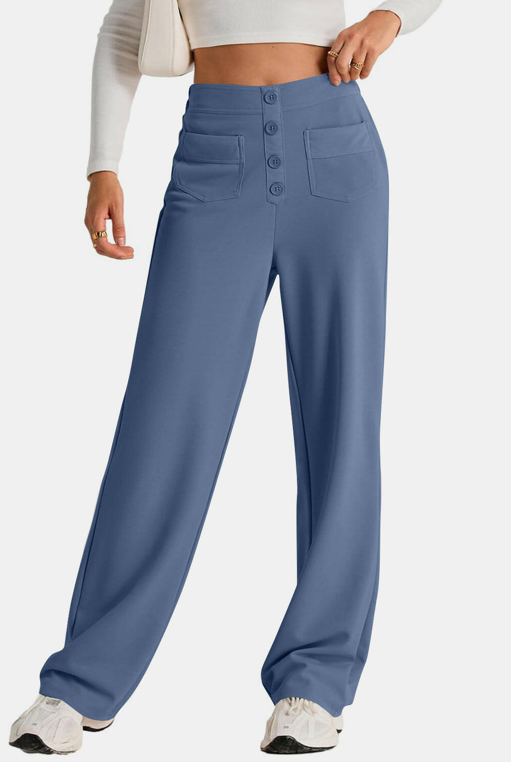 High Waist Wide Leg Pants-Pants-Krush Kandy, Women's Online Fashion Boutique Located in Phoenix, Arizona (Scottsdale Area)