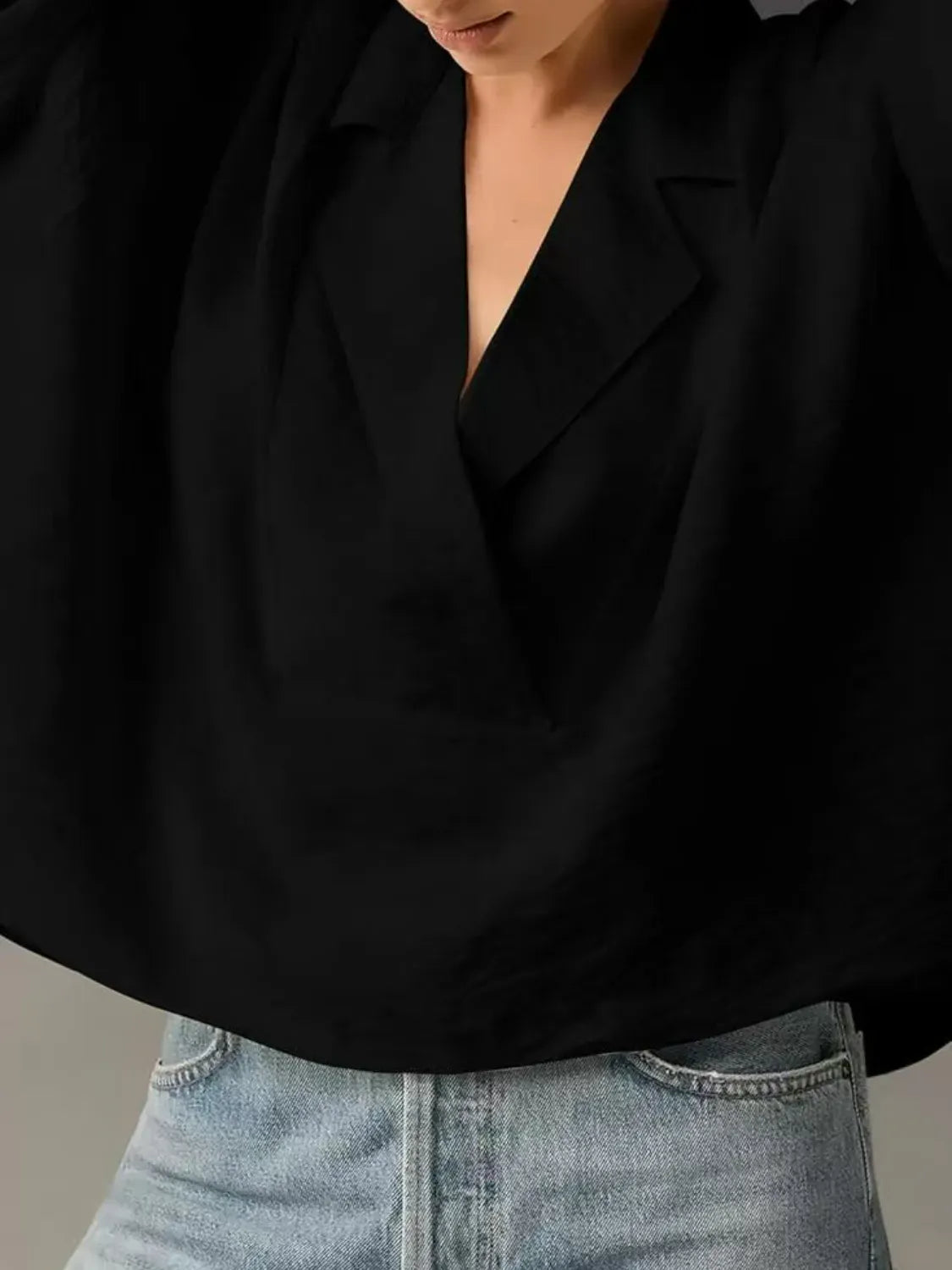 Collared Neck Half Sleeve Blouse-Krush Kandy, Women's Online Fashion Boutique Located in Phoenix, Arizona (Scottsdale Area)