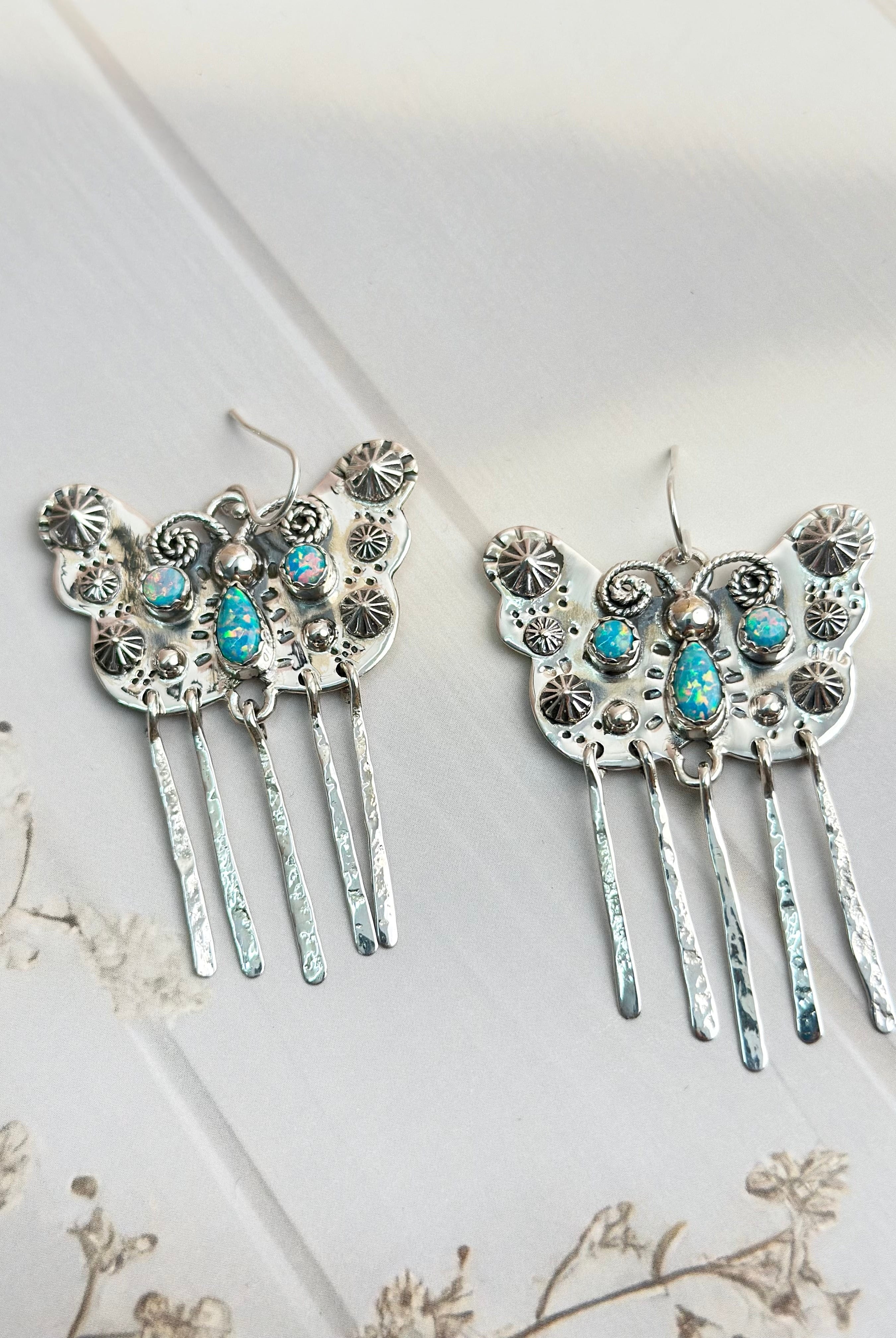 Boho Butterfly in Mesa Desert Opal Earrings-Earrings-Krush Kandy, Women's Online Fashion Boutique Located in Phoenix, Arizona (Scottsdale Area)