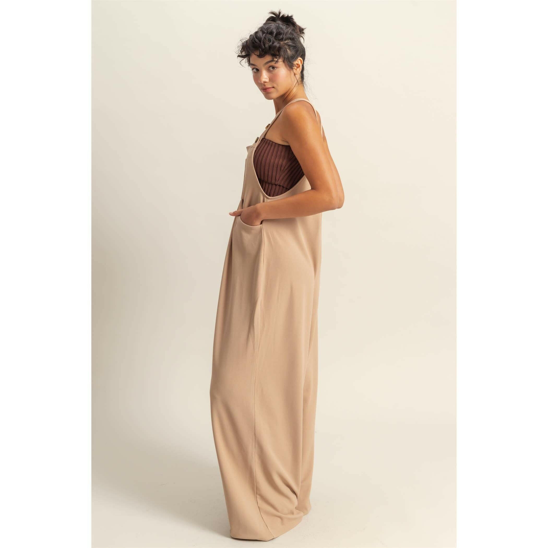 Laid-Back Luxe Wide Leg Jumpsuit-Jumpsuits & Rompers-Krush Kandy, Women's Online Fashion Boutique Located in Phoenix, Arizona (Scottsdale Area)