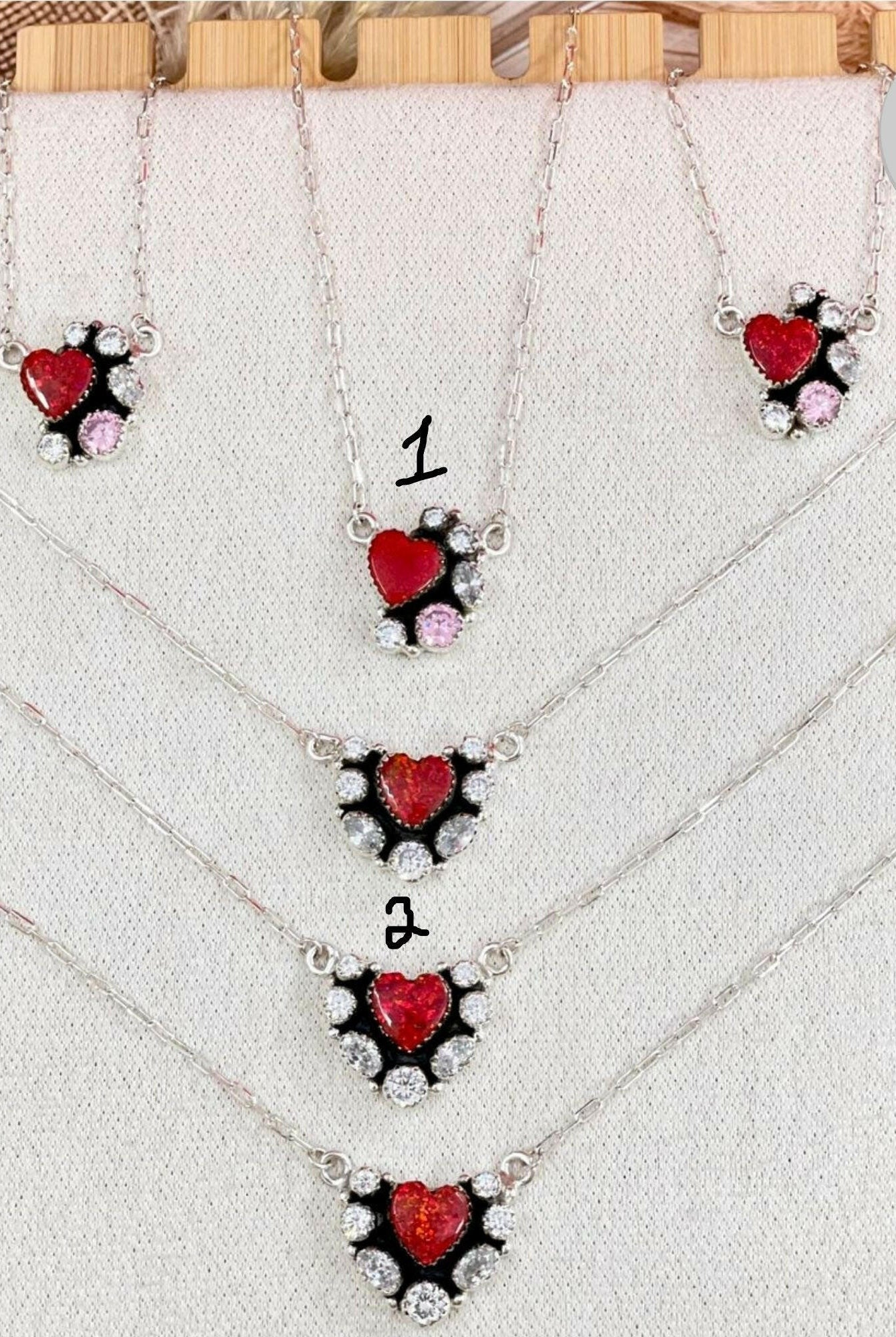 If I Had A Heart Stone Necklace-Chain Necklaces-Krush Kandy, Women's Online Fashion Boutique Located in Phoenix, Arizona (Scottsdale Area)