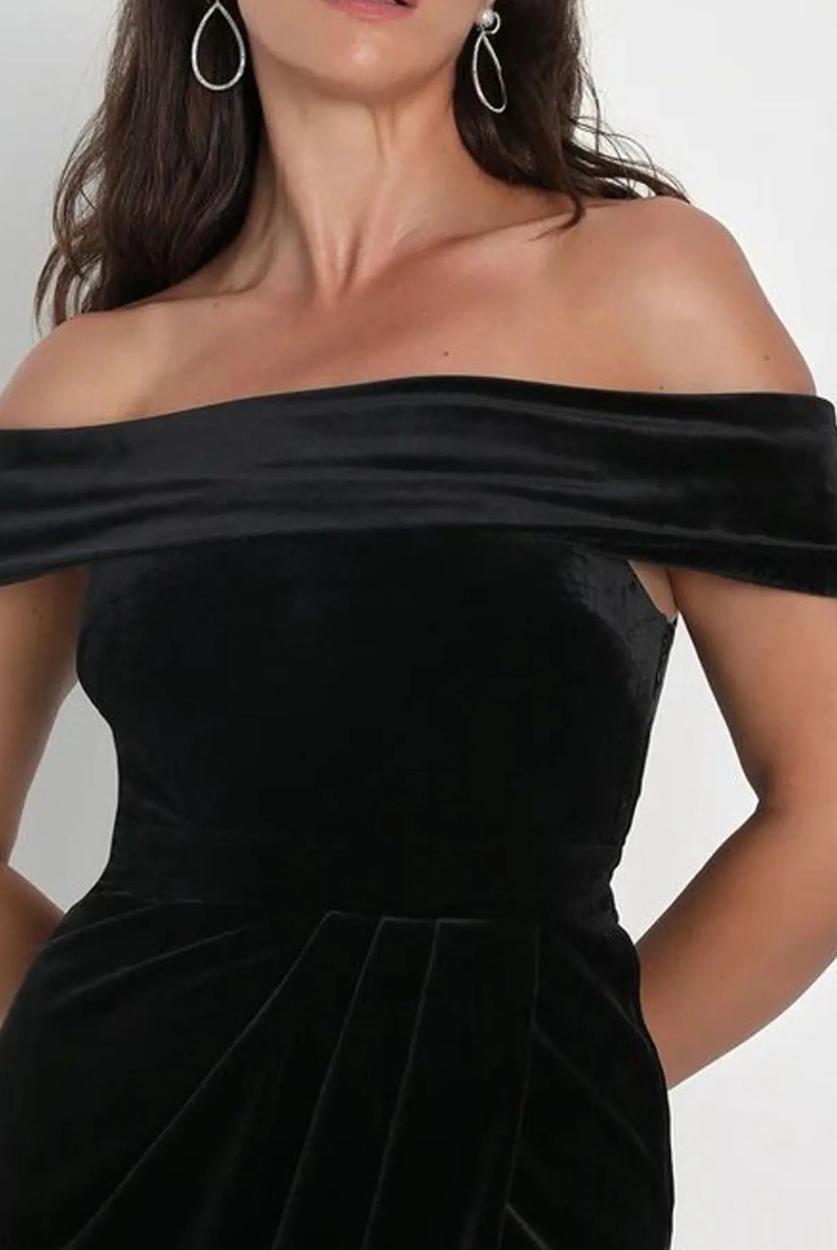 Off-Shoulder Wrap Dress with Side Slit-Dresses-Krush Kandy, Women's Online Fashion Boutique Located in Phoenix, Arizona (Scottsdale Area)