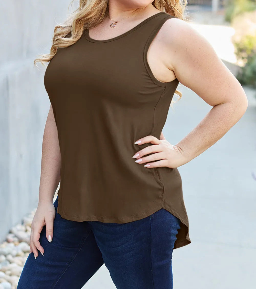 Basic Bae Full Size Round Neck Curved Hem Tank-Tops-Krush Kandy, Women's Online Fashion Boutique Located in Phoenix, Arizona (Scottsdale Area)