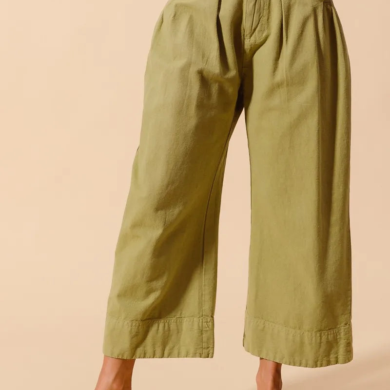 SO ME Mid Rise Wide Leg Chino Pants With Pockets-Pants-Krush Kandy, Women's Online Fashion Boutique Located in Phoenix, Arizona (Scottsdale Area)
