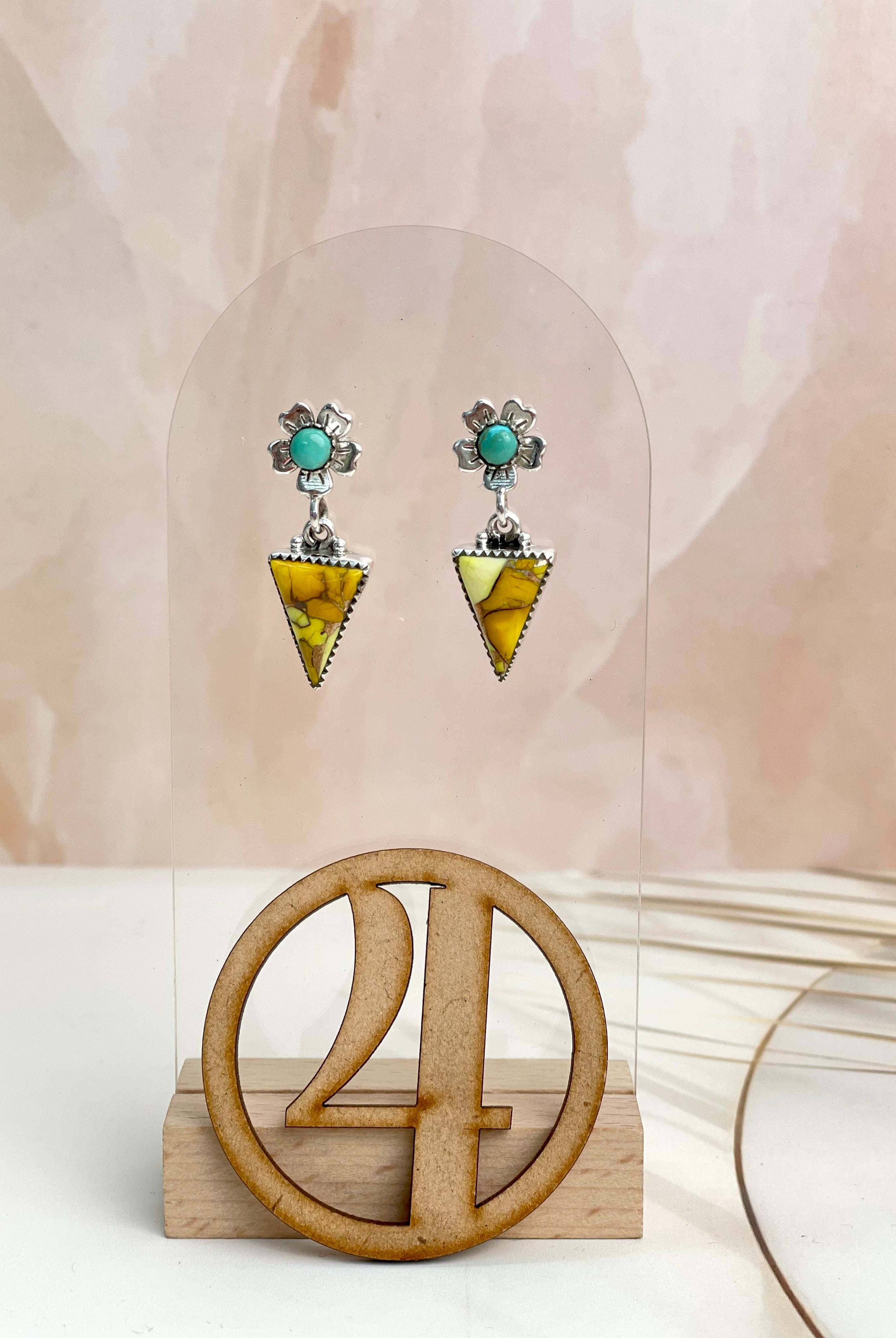Floral Triad Studs sno 15-Earrings-Krush Kandy, Women's Online Fashion Boutique Located in Phoenix, Arizona (Scottsdale Area)