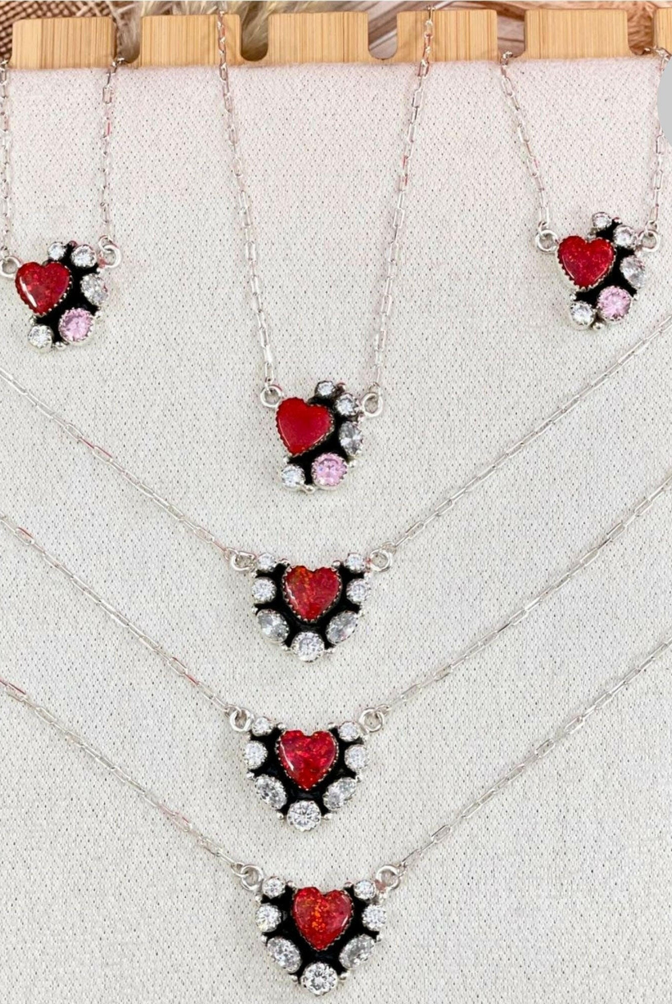 If I Had A Heart Stone Necklace-Chain Necklaces-Krush Kandy, Women's Online Fashion Boutique Located in Phoenix, Arizona (Scottsdale Area)