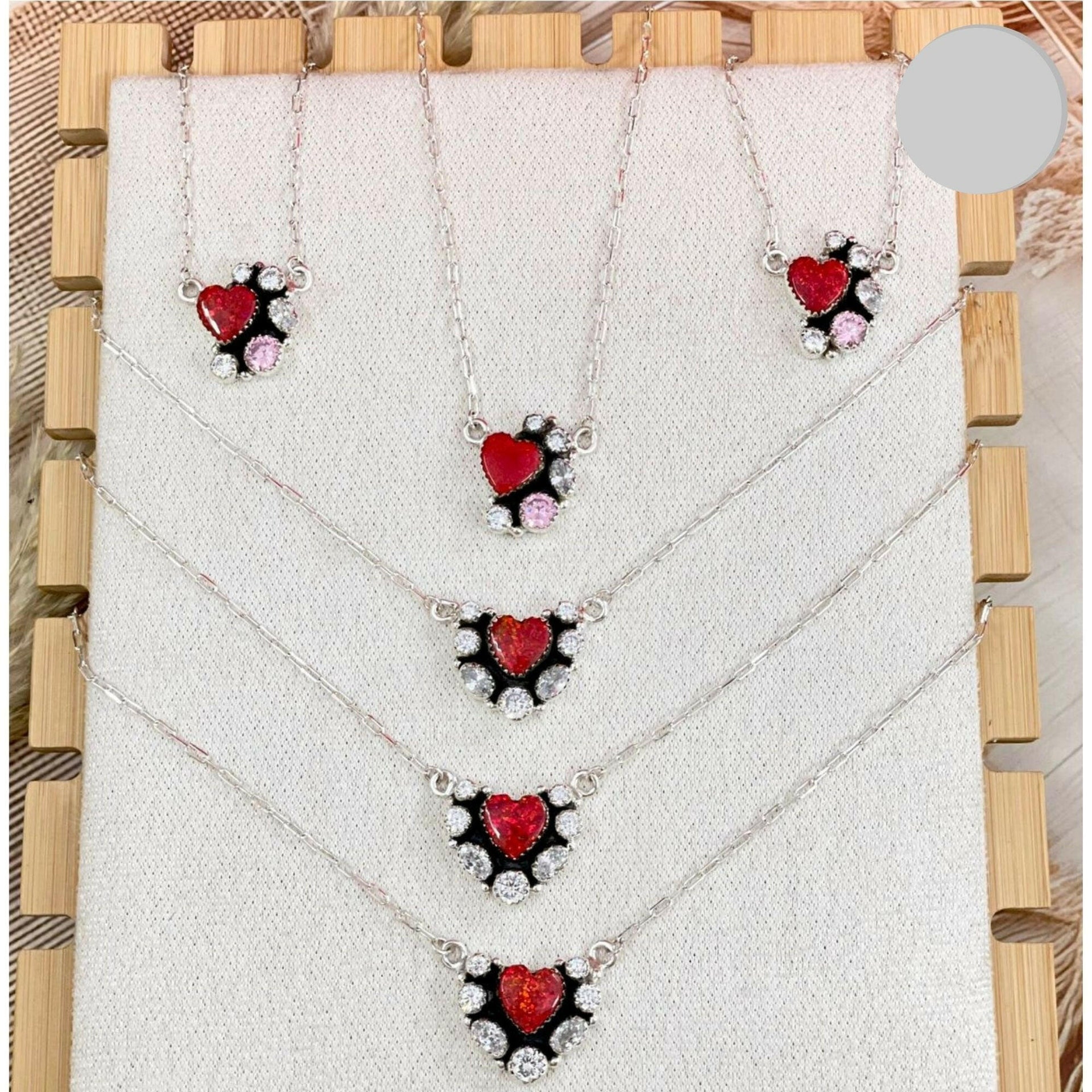 If I Had A Heart Stone Necklace-Chain Necklaces-Krush Kandy, Women's Online Fashion Boutique Located in Phoenix, Arizona (Scottsdale Area)