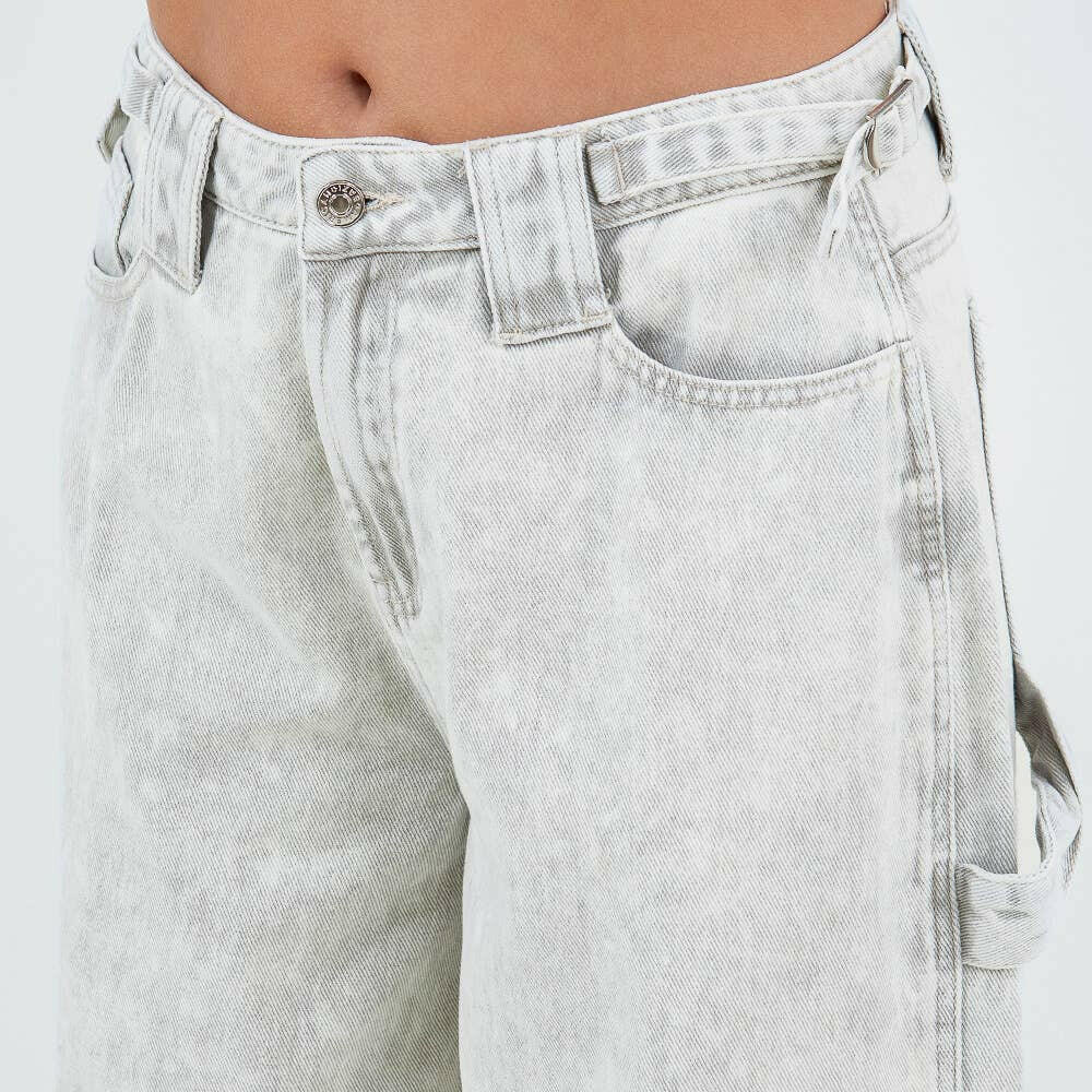 Wide Leg Waist Strap Carpenter Jeans-Denim-Krush Kandy, Women's Online Fashion Boutique Located in Phoenix, Arizona (Scottsdale Area)