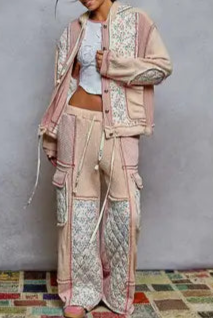 POL Floral Patchwork Thermal Jacket-Jacket-Krush Kandy, Women's Online Fashion Boutique Located in Phoenix, Arizona (Scottsdale Area)