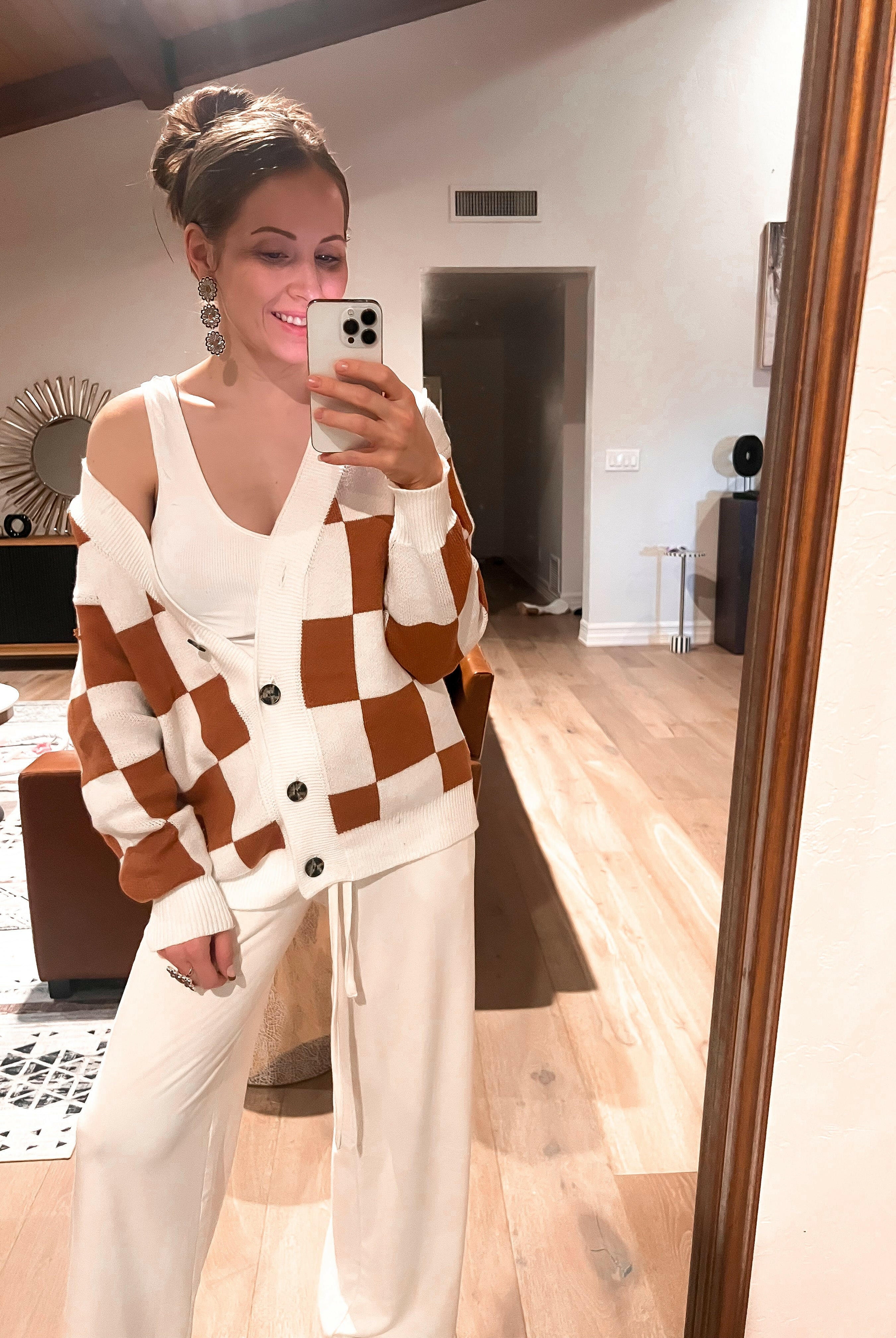 CheckMate Cardigan | Black or Brown-Cardigans-Krush Kandy, Women's Online Fashion Boutique Located in Phoenix, Arizona (Scottsdale Area)