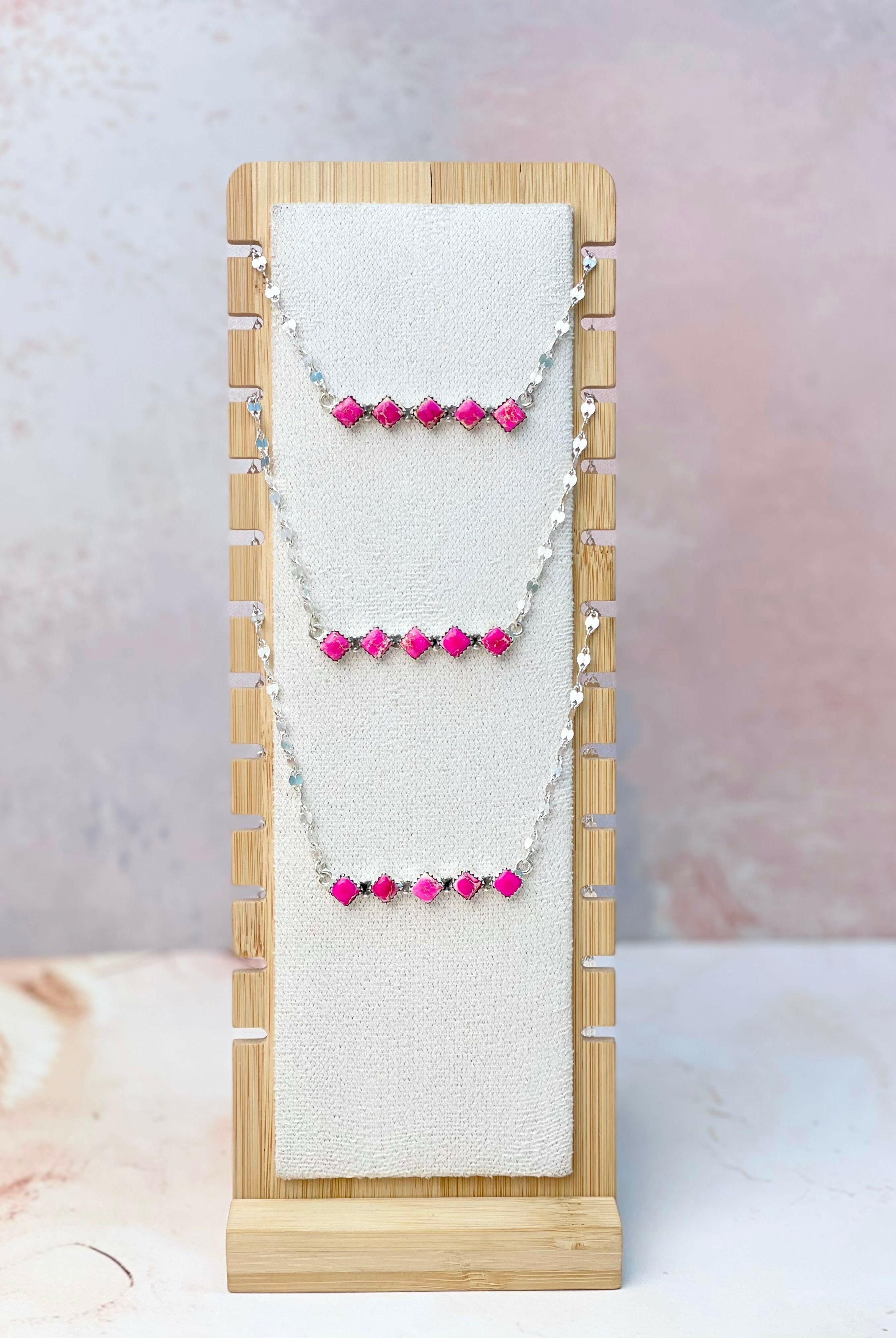 Desert Bar Jasper Fancy Chain Necklace-Necklaces-Krush Kandy, Women's Online Fashion Boutique Located in Phoenix, Arizona (Scottsdale Area)