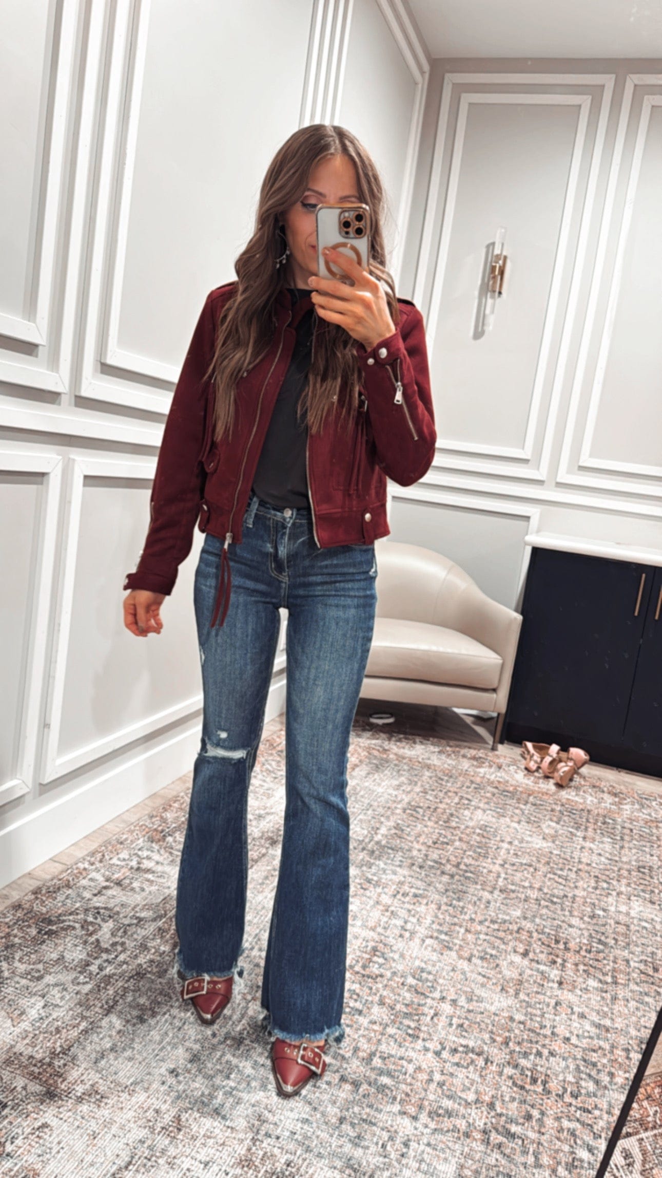 Take Me Shopping Suede Moto Jacket-Jackets-Krush Kandy, Women's Online Fashion Boutique Located in Phoenix, Arizona (Scottsdale Area)