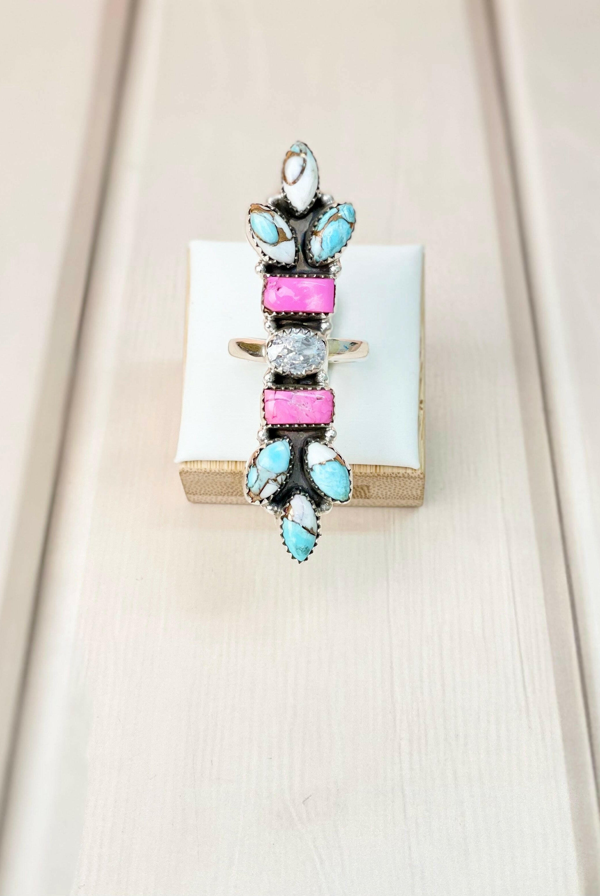 Western Boho Cotton Candy Statement Ring-Rings-Krush Kandy, Women's Online Fashion Boutique Located in Phoenix, Arizona (Scottsdale Area)