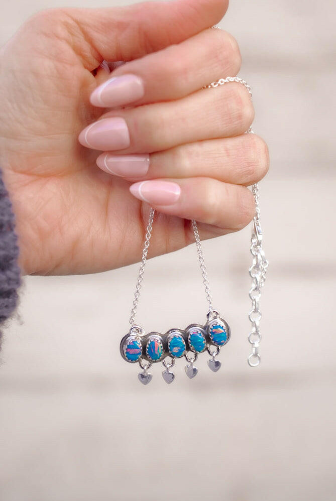 Heart's Desire Stone Necklace-Chain Necklaces-Krush Kandy, Women's Online Fashion Boutique Located in Phoenix, Arizona (Scottsdale Area)