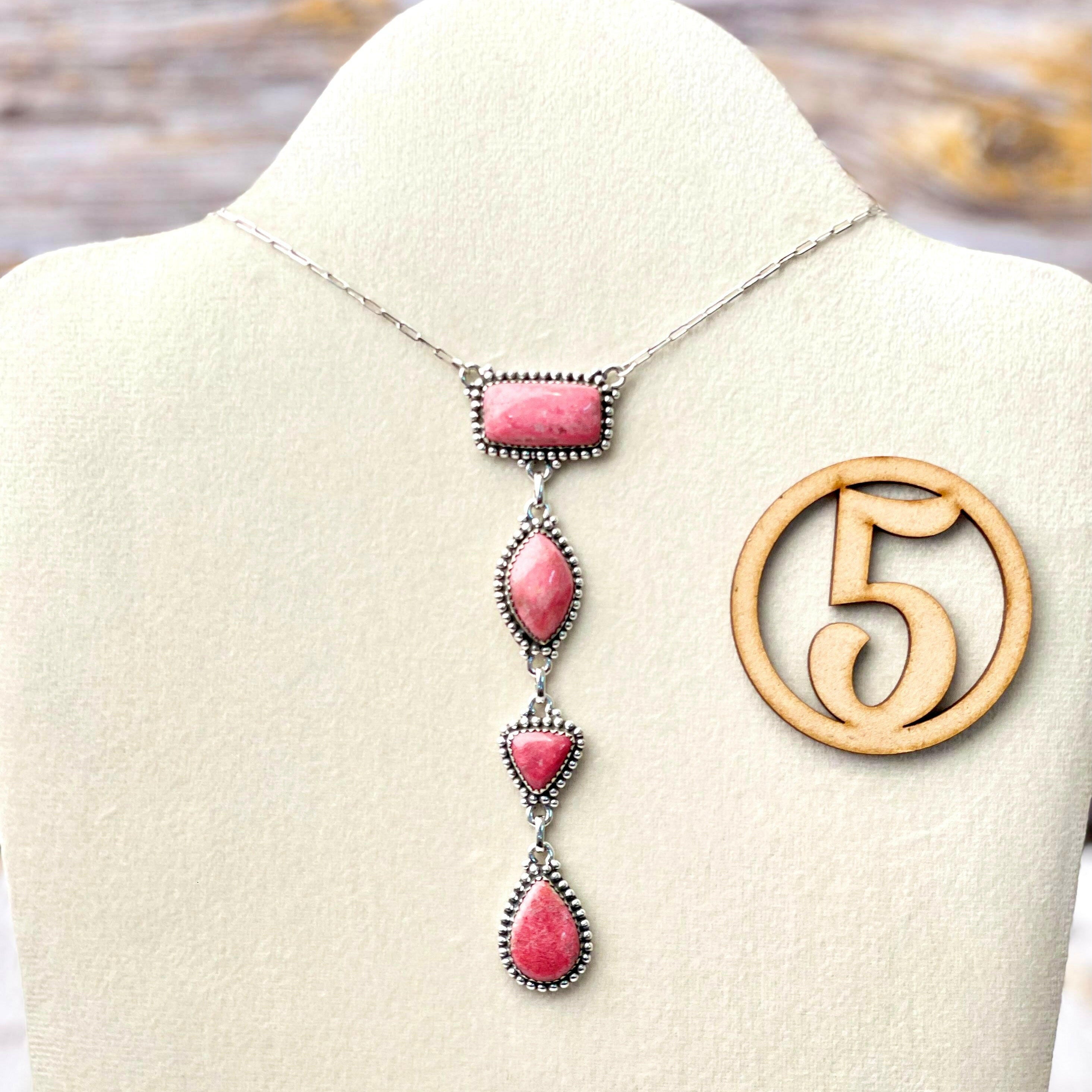 Thulite Drop Necklace-Necklaces-Krush Kandy, Women's Online Fashion Boutique Located in Phoenix, Arizona (Scottsdale Area)