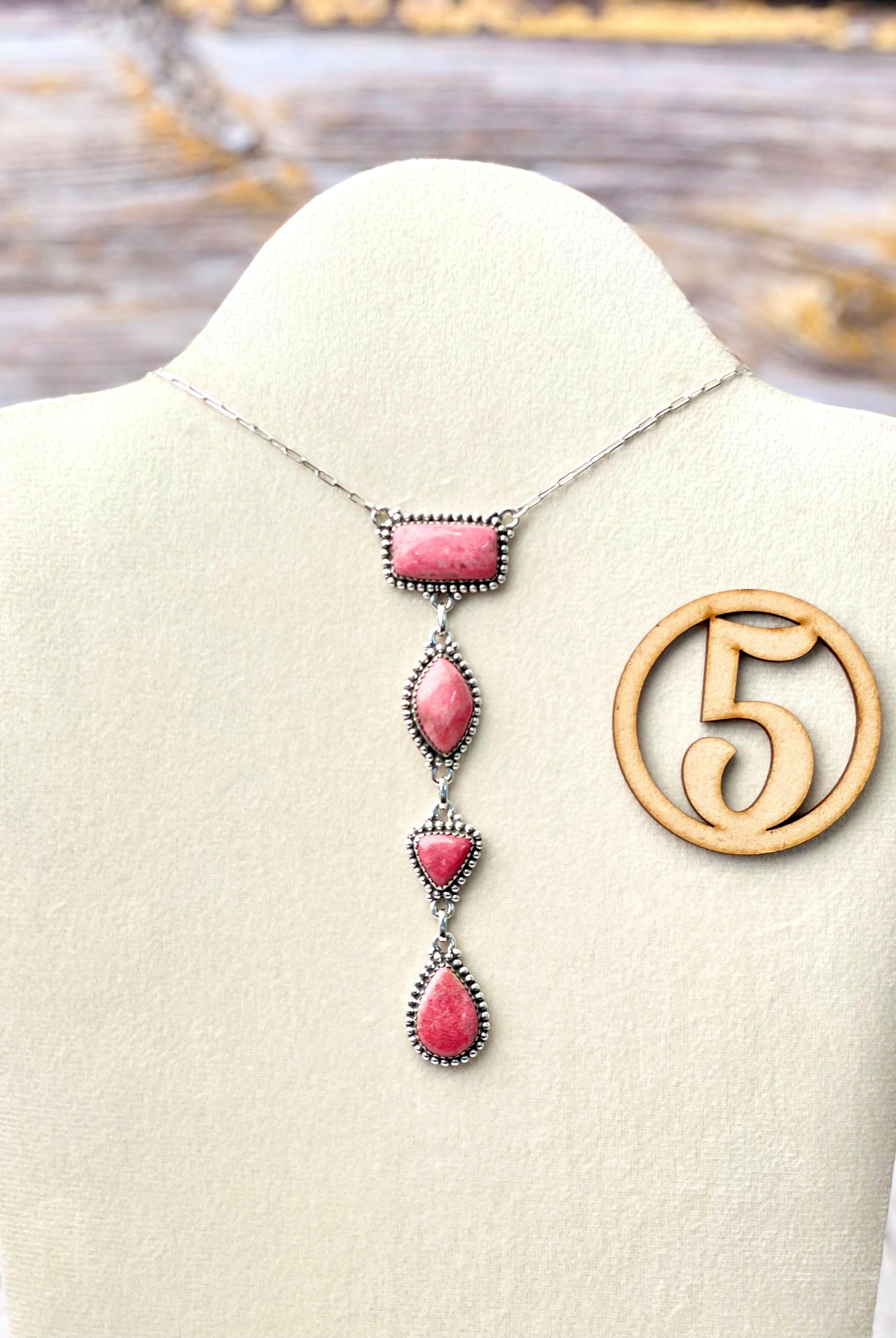 Thulite Drop Necklace-Necklaces-Krush Kandy, Women's Online Fashion Boutique Located in Phoenix, Arizona (Scottsdale Area)