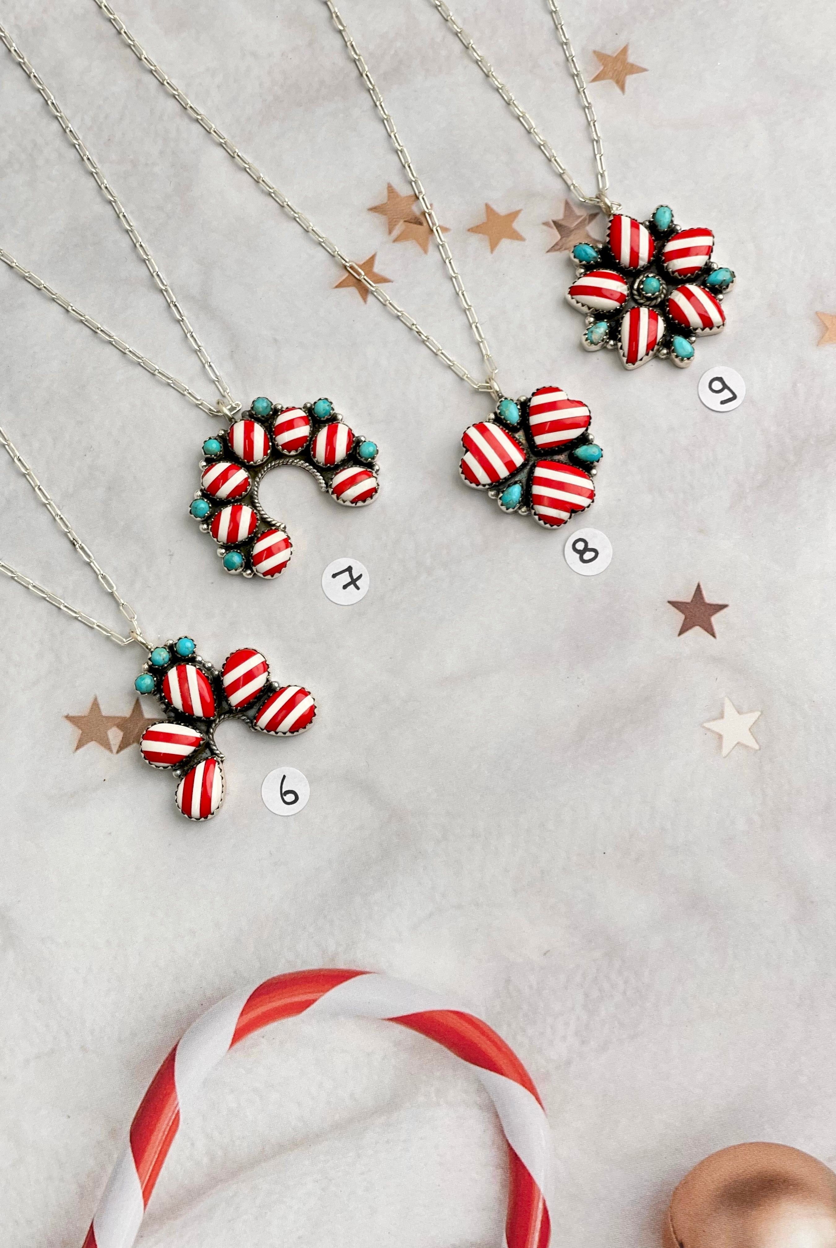 Holly Jolly Red & White Christmas Necklaces-Necklaces-Krush Kandy, Women's Online Fashion Boutique Located in Phoenix, Arizona (Scottsdale Area)