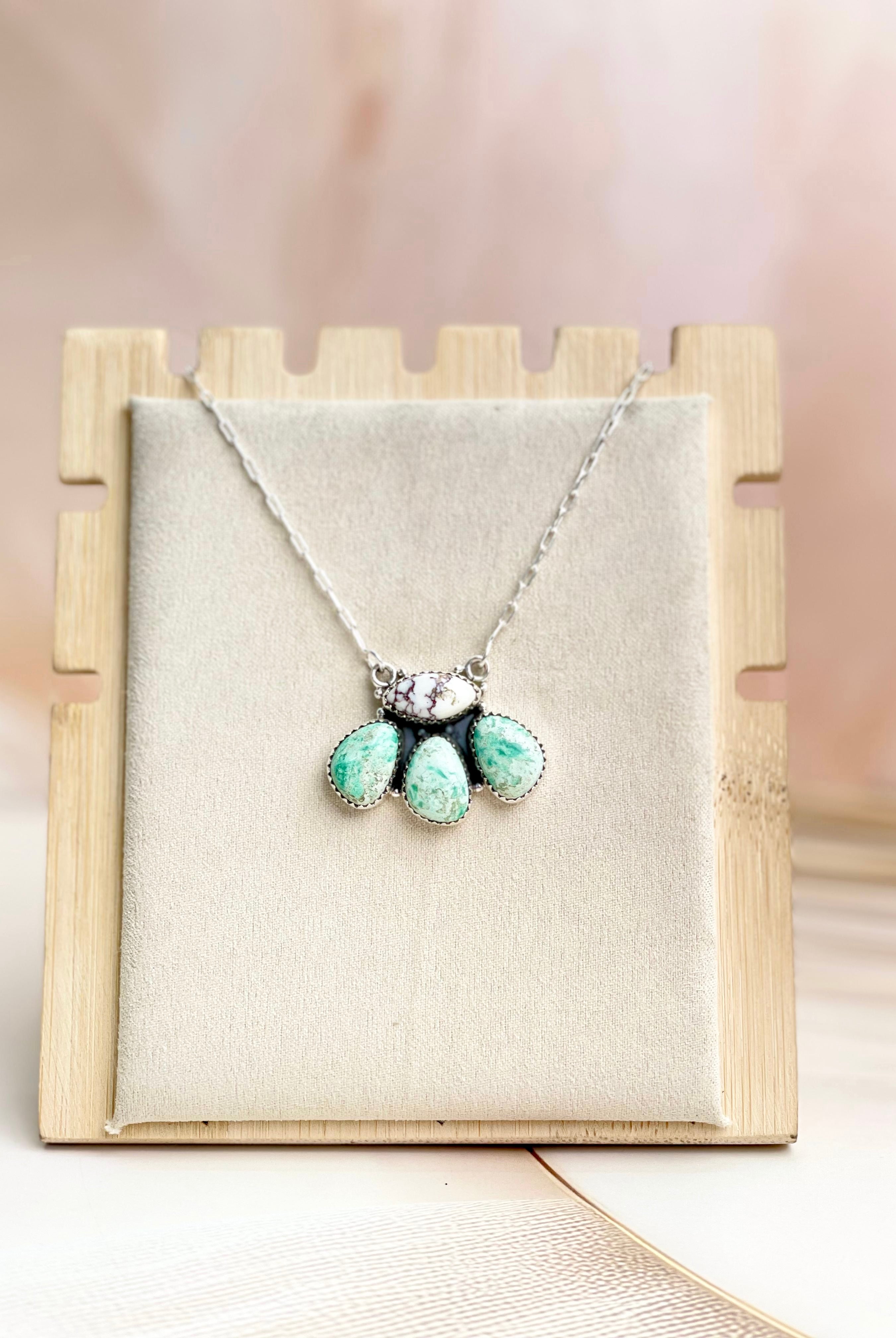 Wild Horse & Varascite Necklace Sno 9-Necklaces-Krush Kandy, Women's Online Fashion Boutique Located in Phoenix, Arizona (Scottsdale Area)