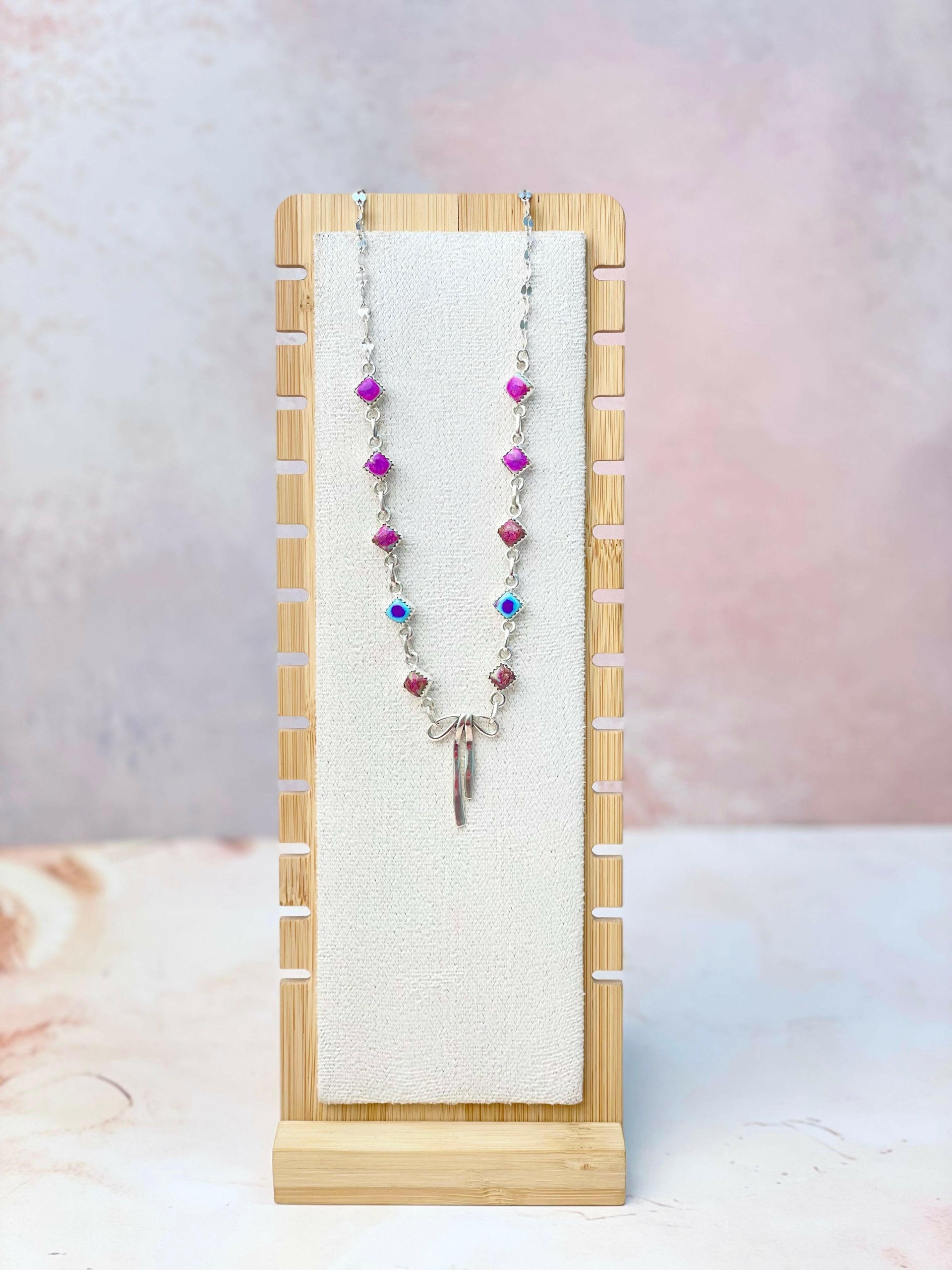 Desert Jasper & Bow Necklace-Necklaces-Krush Kandy, Women's Online Fashion Boutique Located in Phoenix, Arizona (Scottsdale Area)