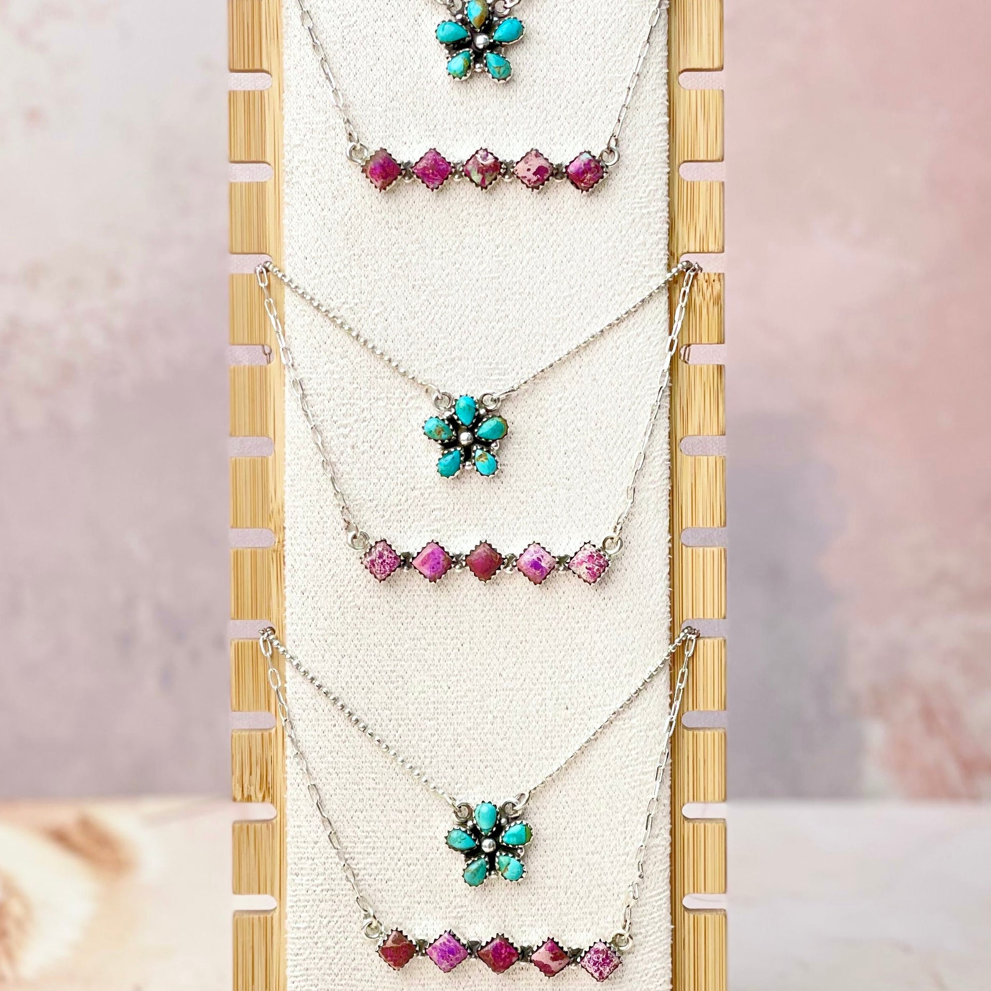 Sunlit Bloom and Bar Layered Necklace-Necklaces-Krush Kandy, Women's Online Fashion Boutique Located in Phoenix, Arizona (Scottsdale Area)