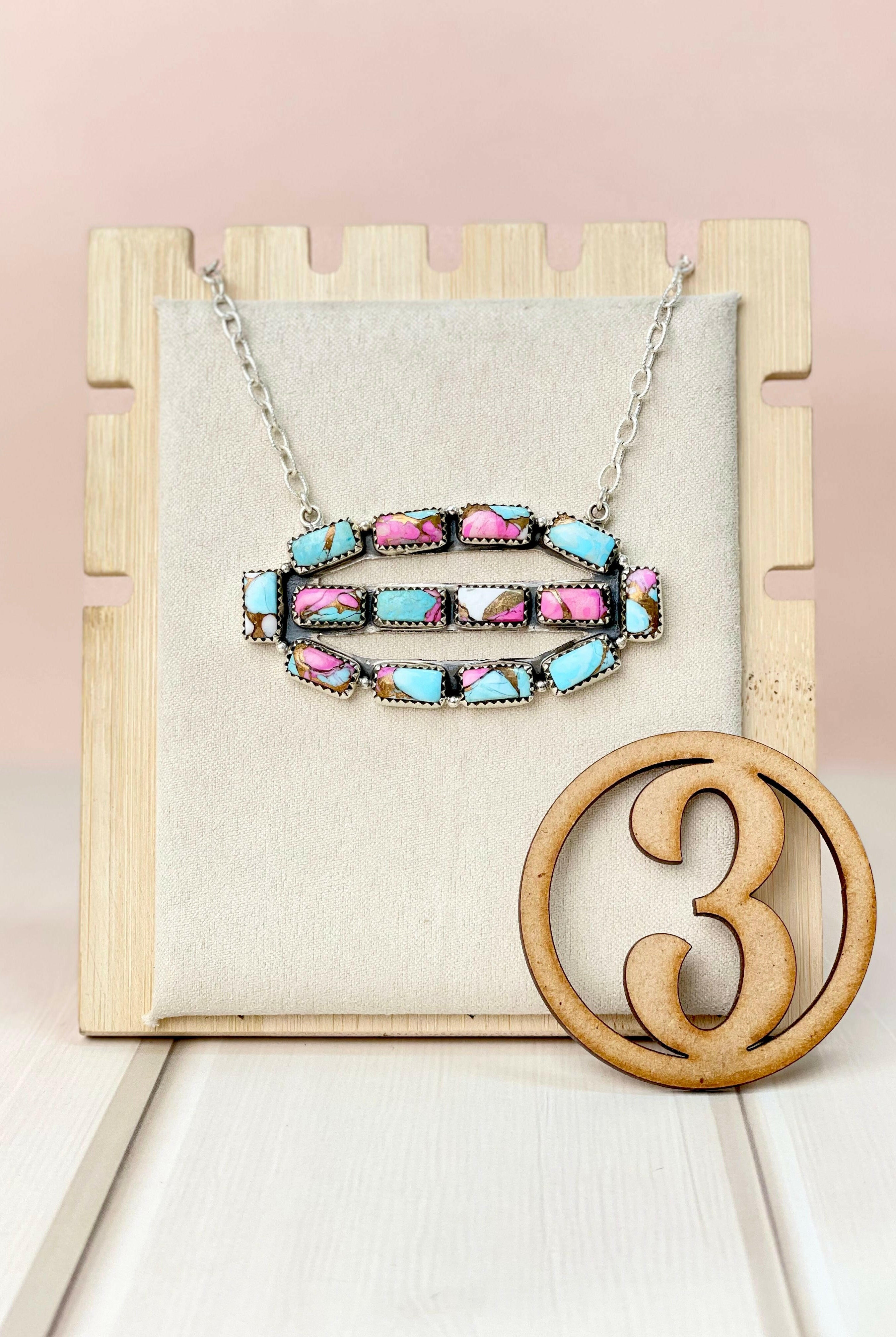 Cotton Candy Cluster Necklace no. 33-Necklaces-Krush Kandy, Women's Online Fashion Boutique Located in Phoenix, Arizona (Scottsdale Area)