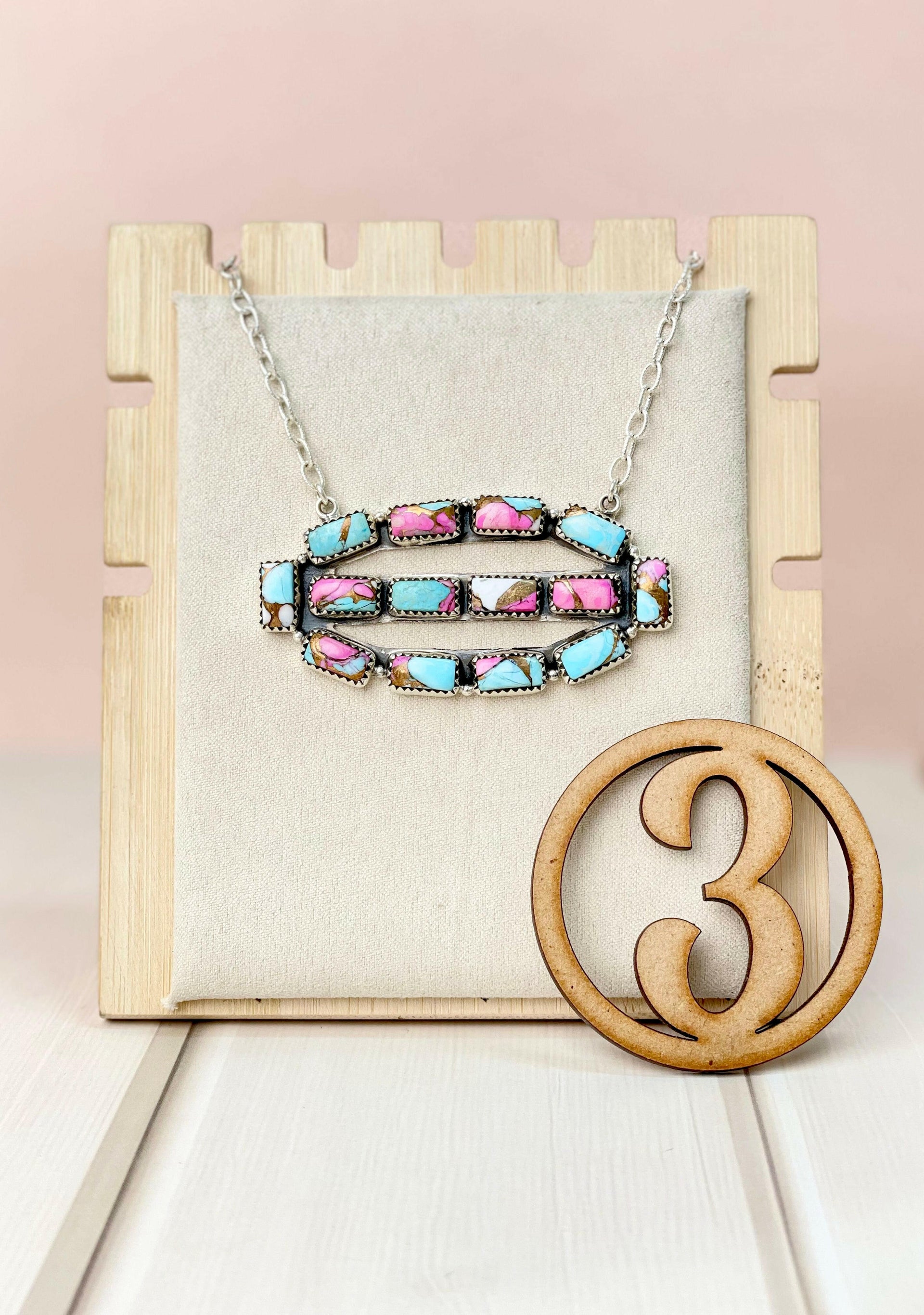 Cotton Candy Cluster Necklace no. 33-Necklaces-Krush Kandy, Women's Online Fashion Boutique Located in Phoenix, Arizona (Scottsdale Area)