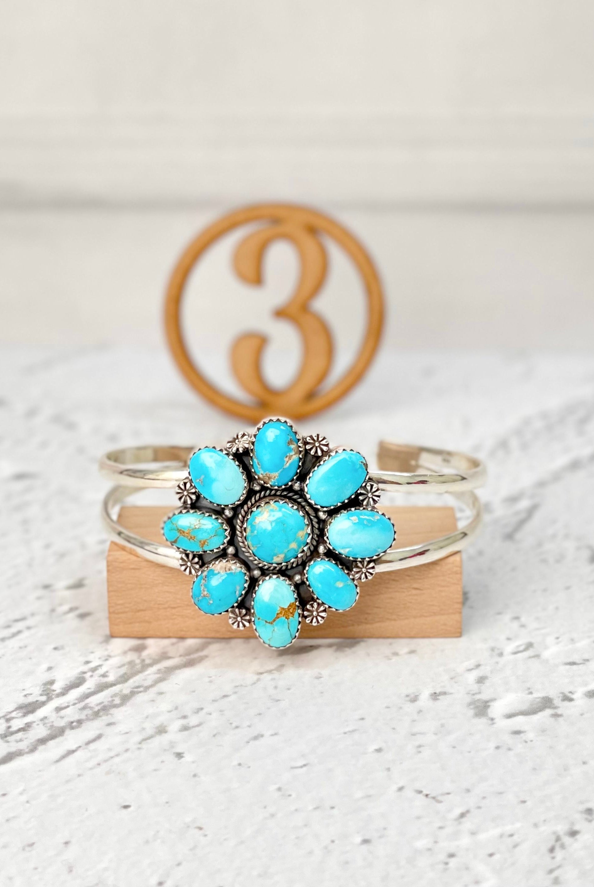 White Water Turquoise Cuff Bangles-Bracelets-Krush Kandy, Women's Online Fashion Boutique Located in Phoenix, Arizona (Scottsdale Area)