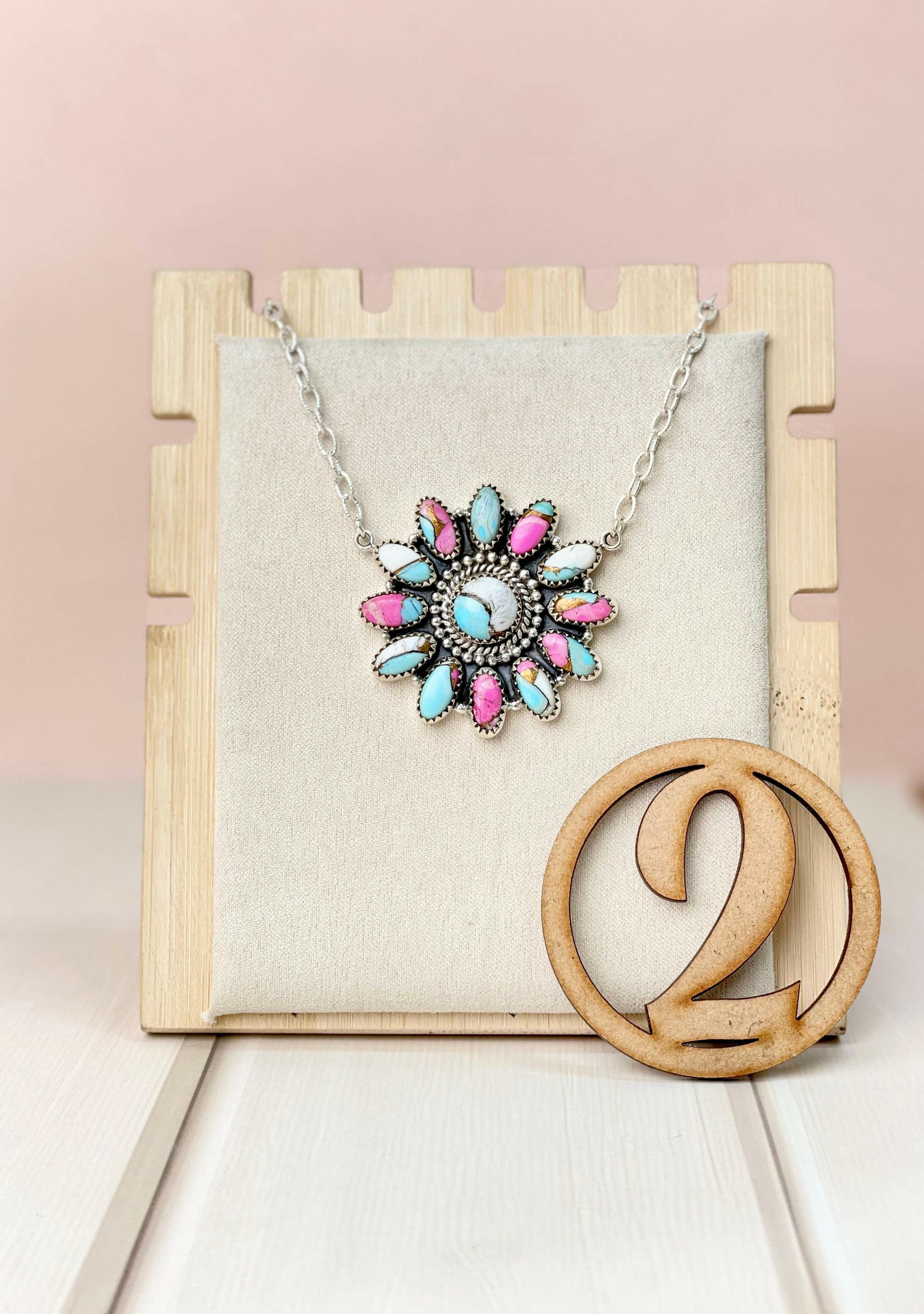 Cotton Candy Cluster Necklace no. 33-Necklaces-Krush Kandy, Women's Online Fashion Boutique Located in Phoenix, Arizona (Scottsdale Area)