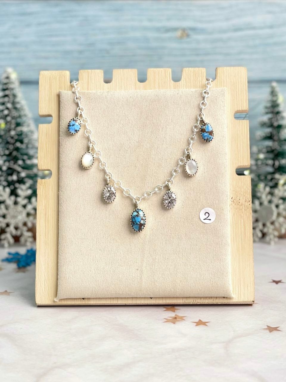 Winter Frost Golden Hills Stone Drops Necklace-Necklaces-Krush Kandy, Women's Online Fashion Boutique Located in Phoenix, Arizona (Scottsdale Area)