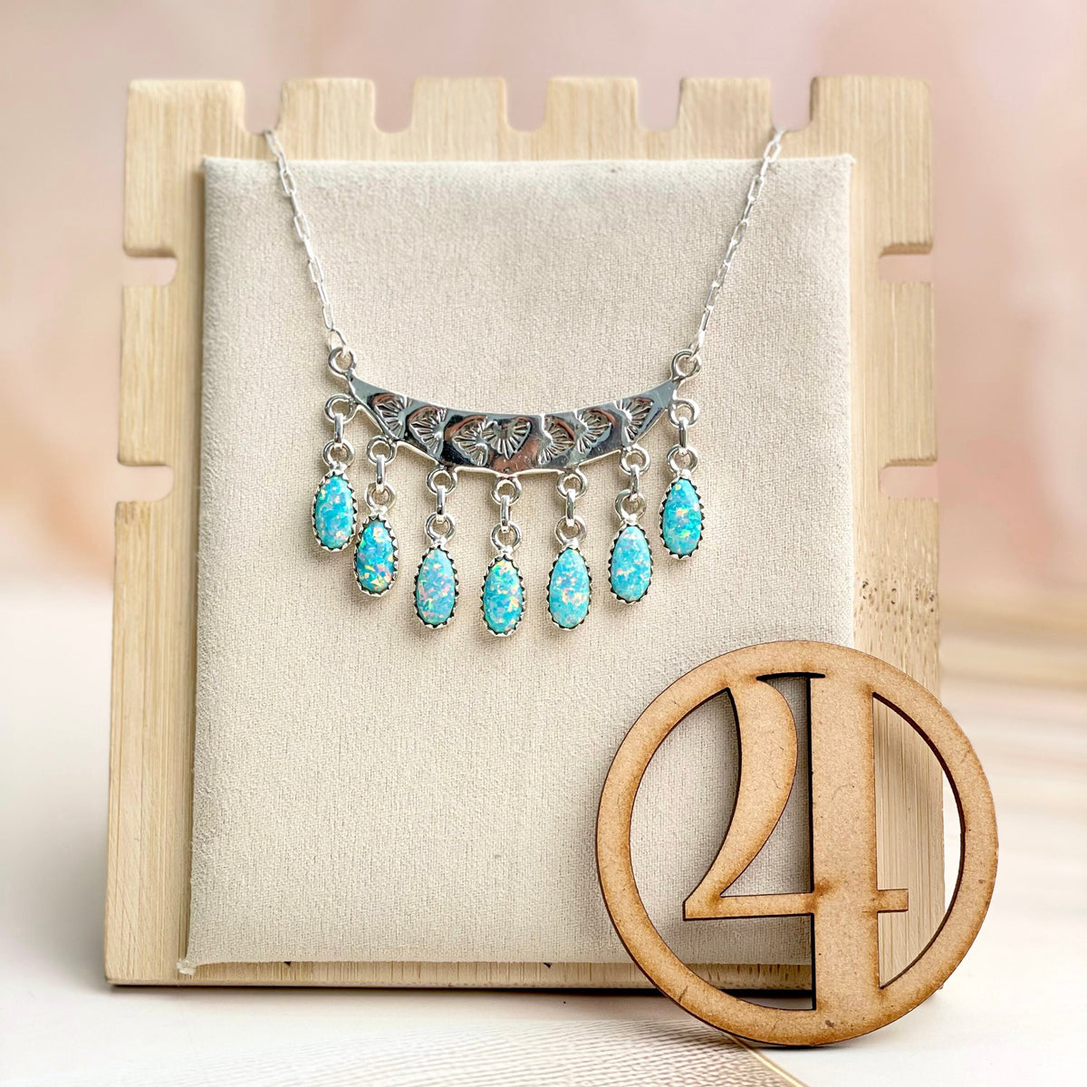 Boho Opal Tassels Necklace Sno 16-Necklaces-Krush Kandy, Women's Online Fashion Boutique Located in Phoenix, Arizona (Scottsdale Area)