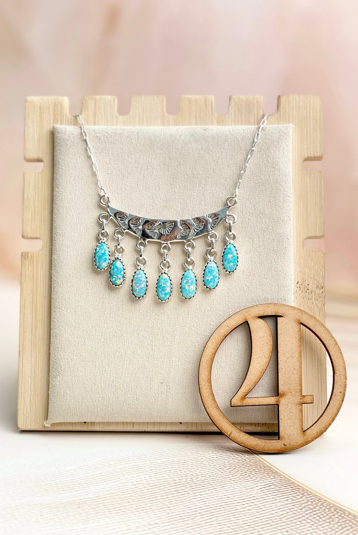 Boho Opal Tassels Necklace Sno 16-Necklaces-Krush Kandy, Women's Online Fashion Boutique Located in Phoenix, Arizona (Scottsdale Area)