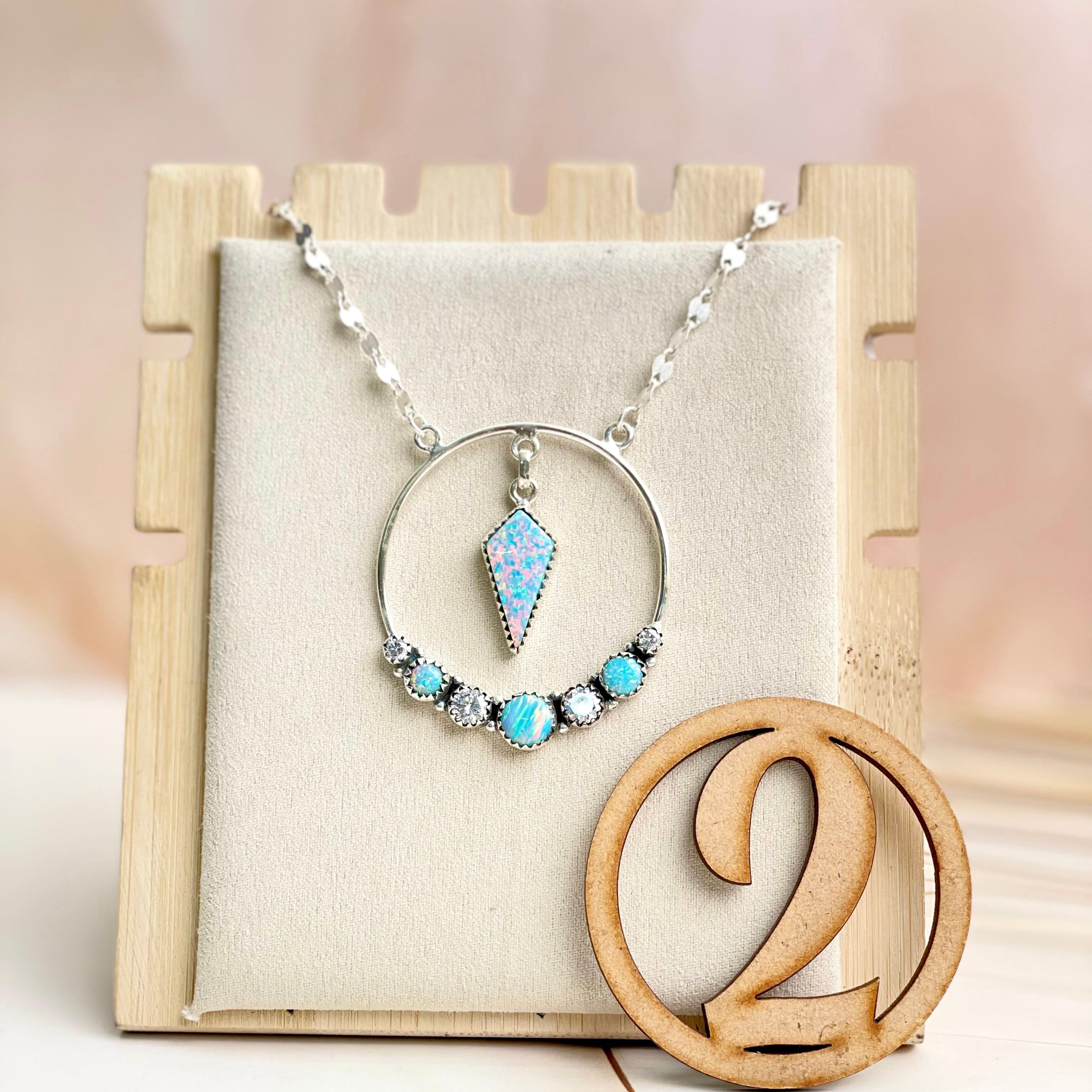 Boho Opal Tassels Necklace Sno 23-Necklaces-Krush Kandy, Women's Online Fashion Boutique Located in Phoenix, Arizona (Scottsdale Area)
