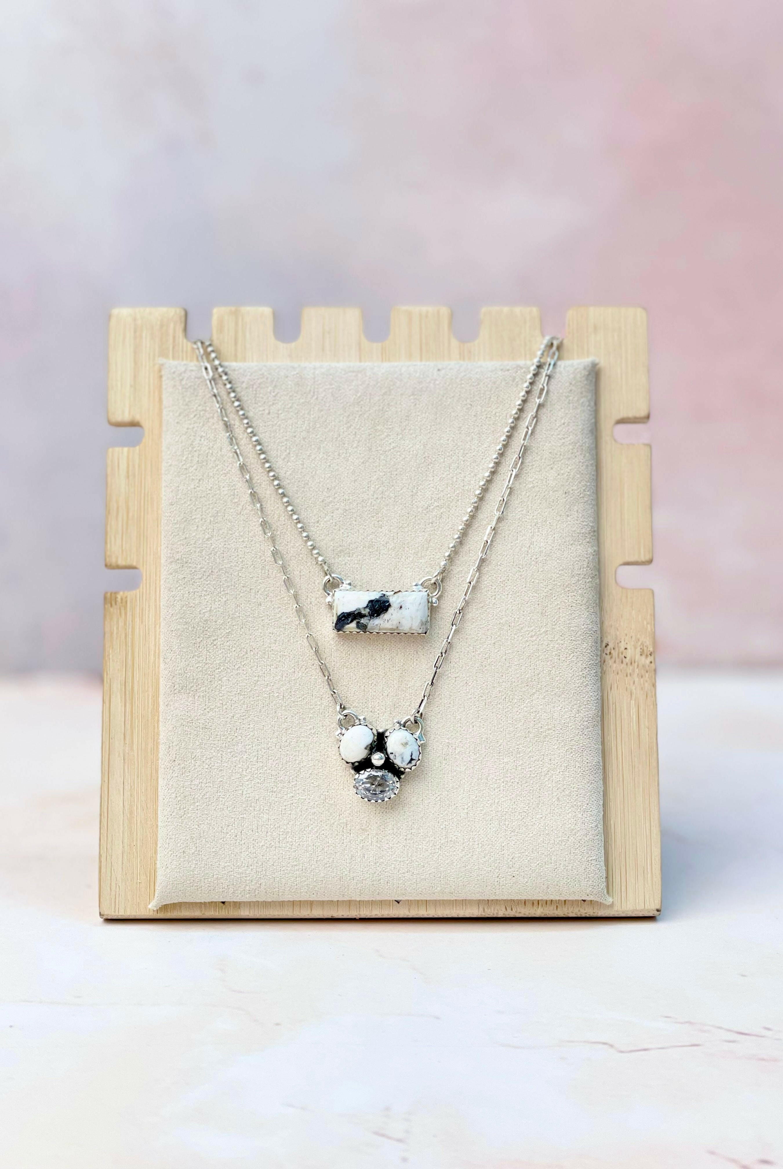 Baby Bar and Cluster Layered Necklace-Necklaces-Krush Kandy, Women's Online Fashion Boutique Located in Phoenix, Arizona (Scottsdale Area)