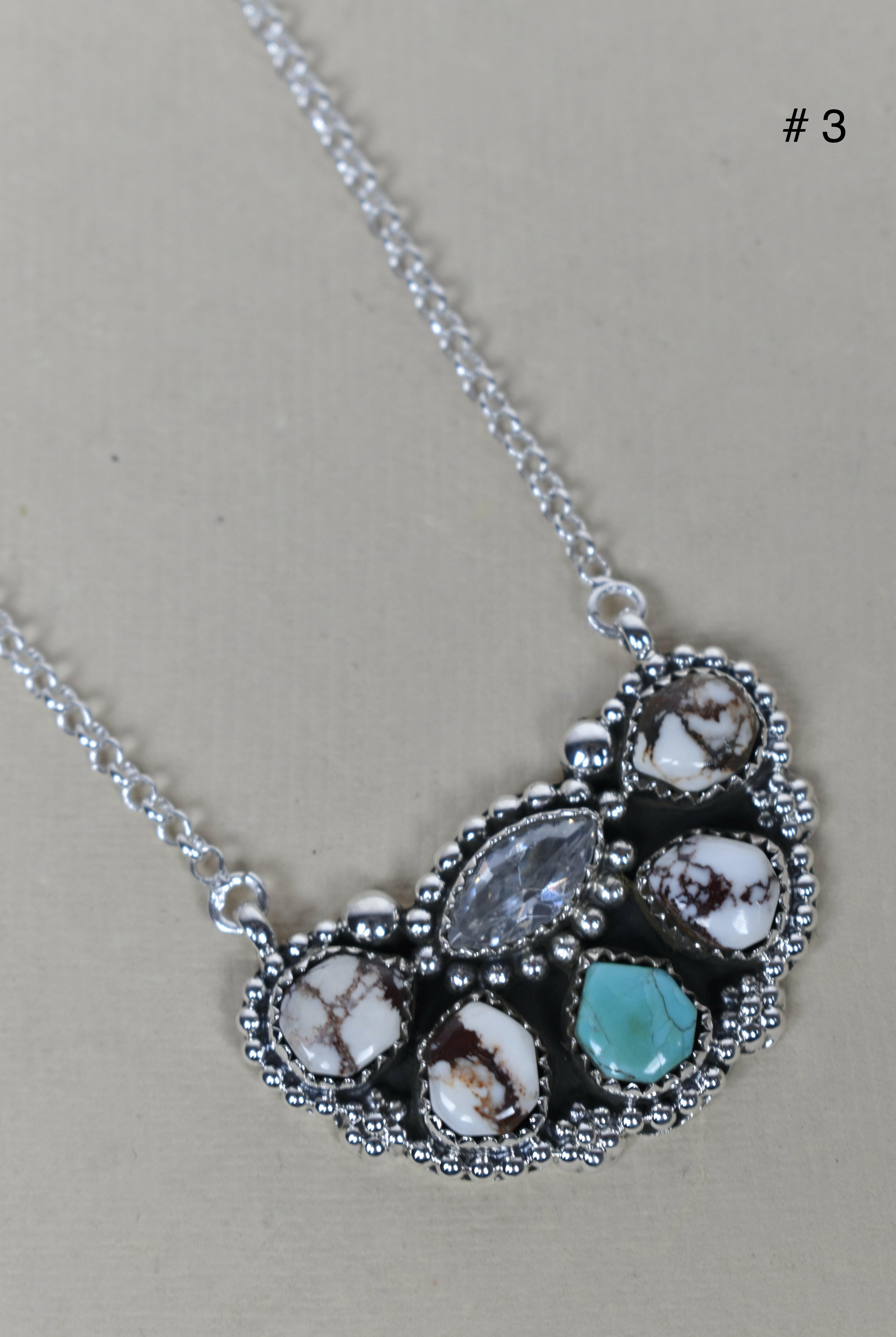 Paw Pad CZ & Stone Necklace-Pendant Necklaces-Krush Kandy, Women's Online Fashion Boutique Located in Phoenix, Arizona (Scottsdale Area)