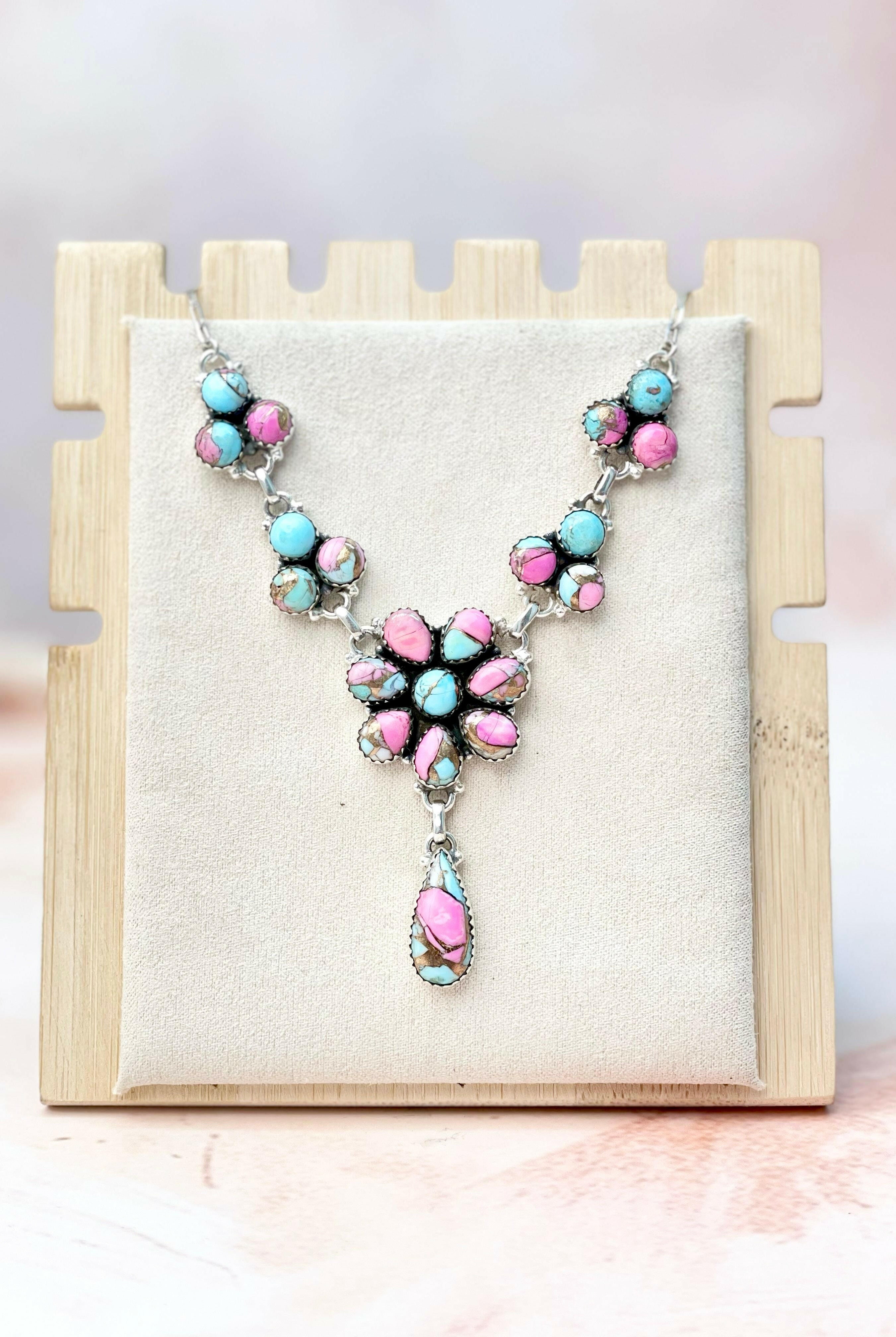 Cotton Kandy Dahlia Cluster Necklace-Necklaces-Krush Kandy, Women's Online Fashion Boutique Located in Phoenix, Arizona (Scottsdale Area)