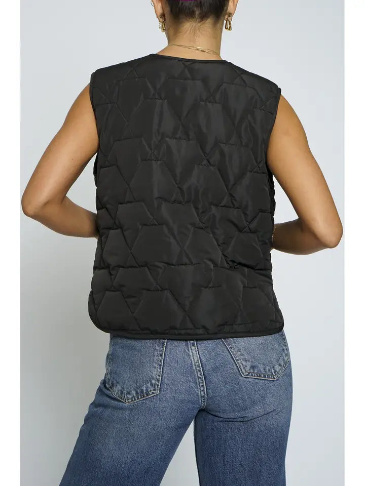 Padded Front Tie Vest-Vests-Krush Kandy, Women's Online Fashion Boutique Located in Phoenix, Arizona (Scottsdale Area)