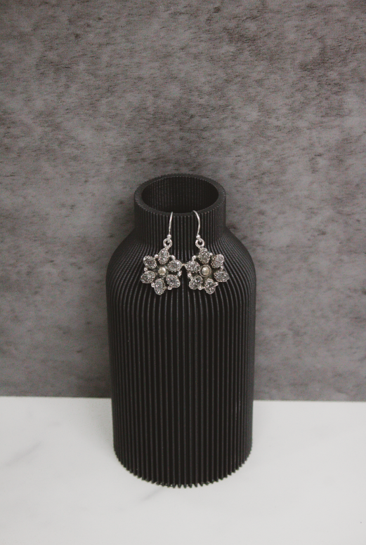 Mini Daisy Druzy Stone Earrings-Stud Earrings-Krush Kandy, Women's Online Fashion Boutique Located in Phoenix, Arizona (Scottsdale Area)